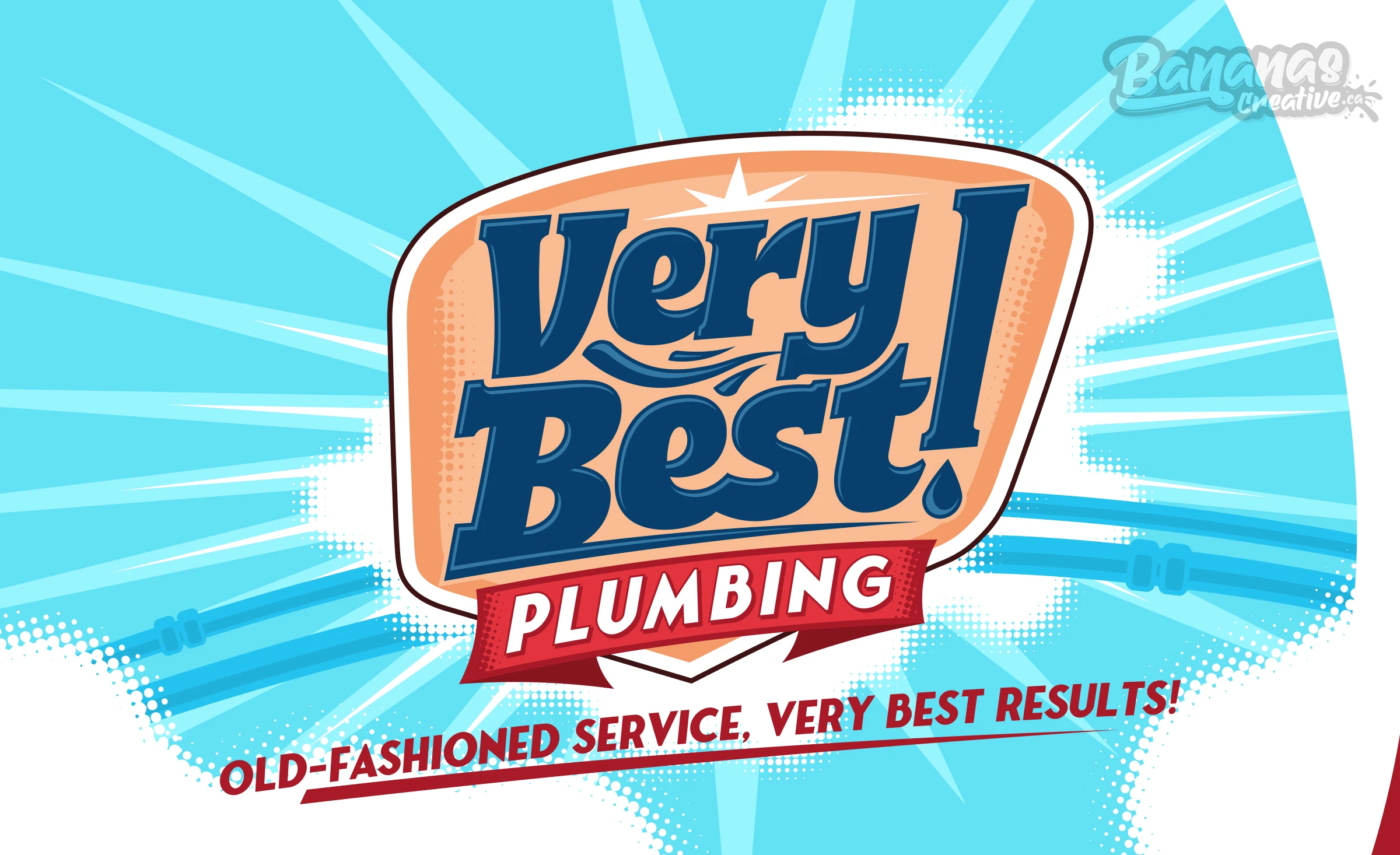 Very Best! Plumbing brand identity developed by Bananas Creative