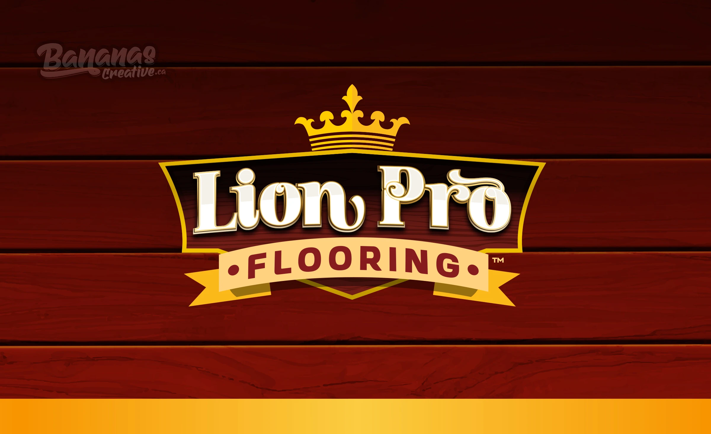 Lion Pro Flooring visual identity designed by Bananas Creative