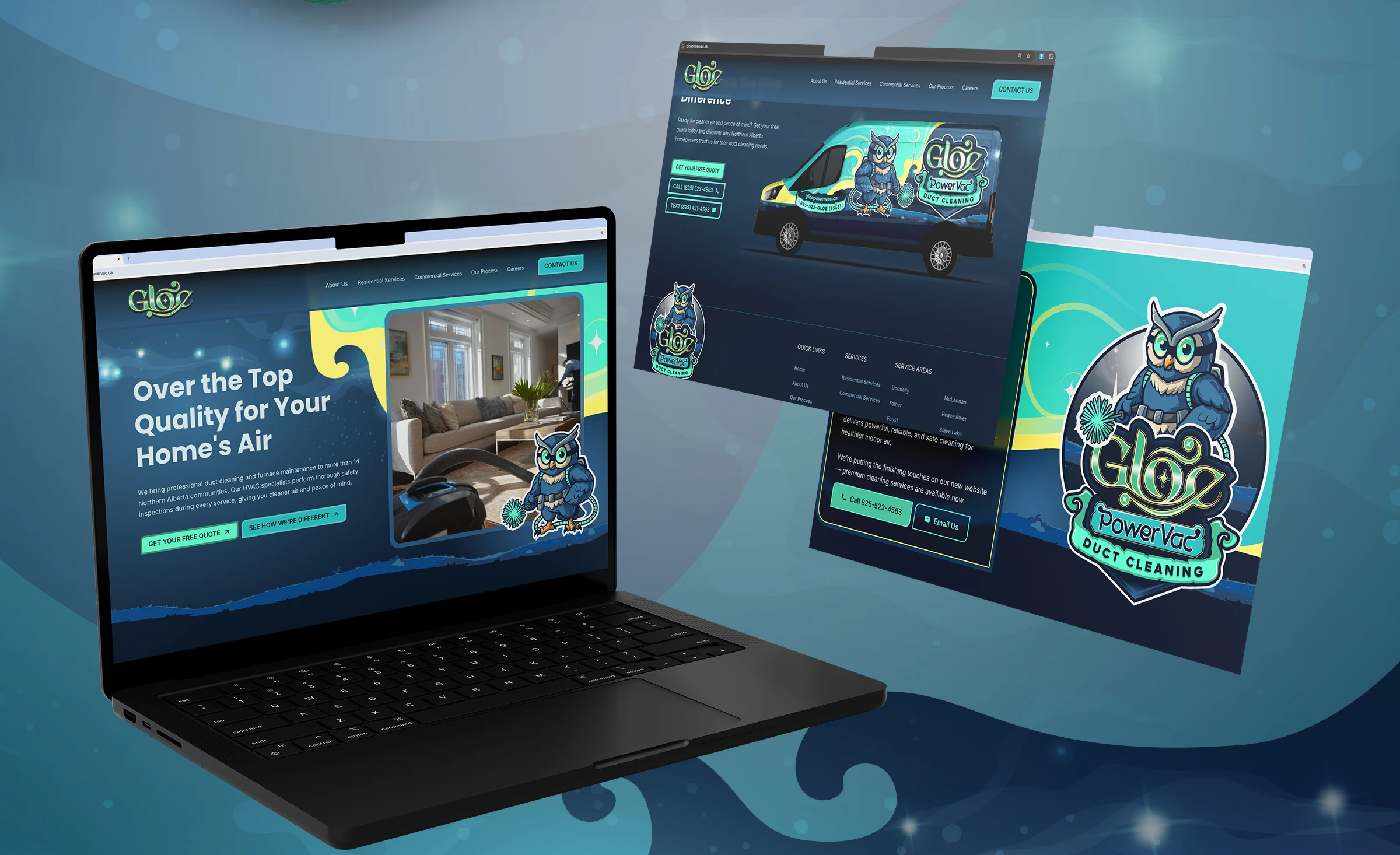 Duct cleaning website design concept