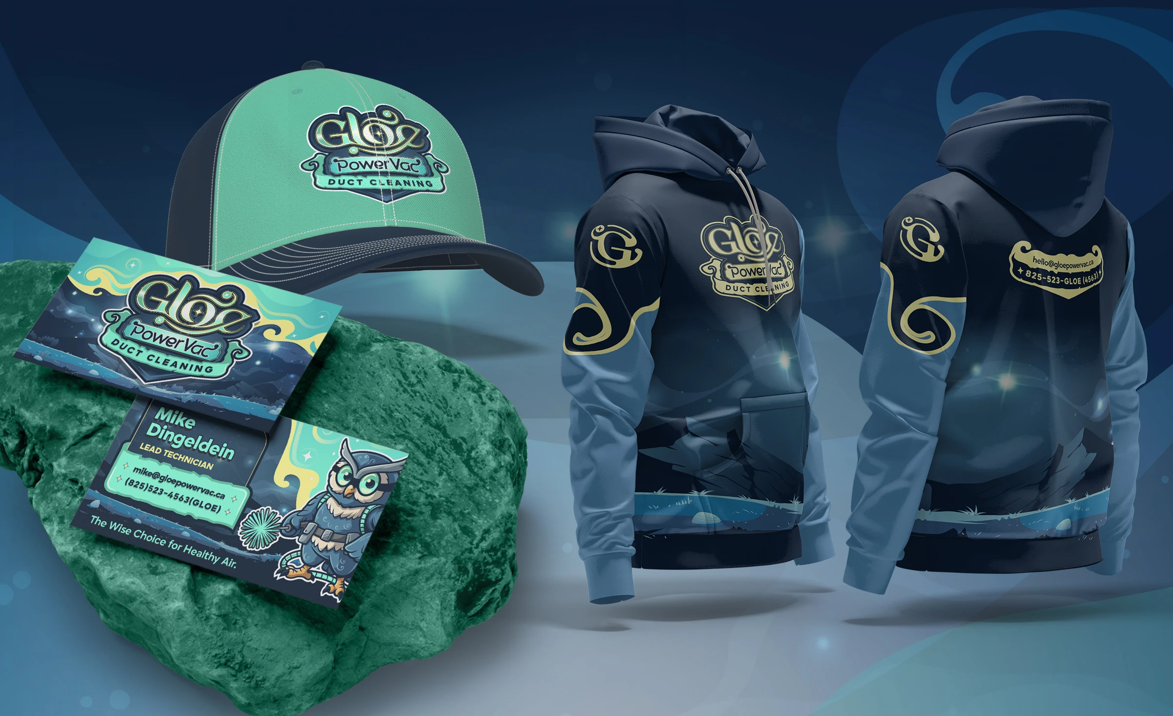 Custom sublimated apparel design for duct cleaning van