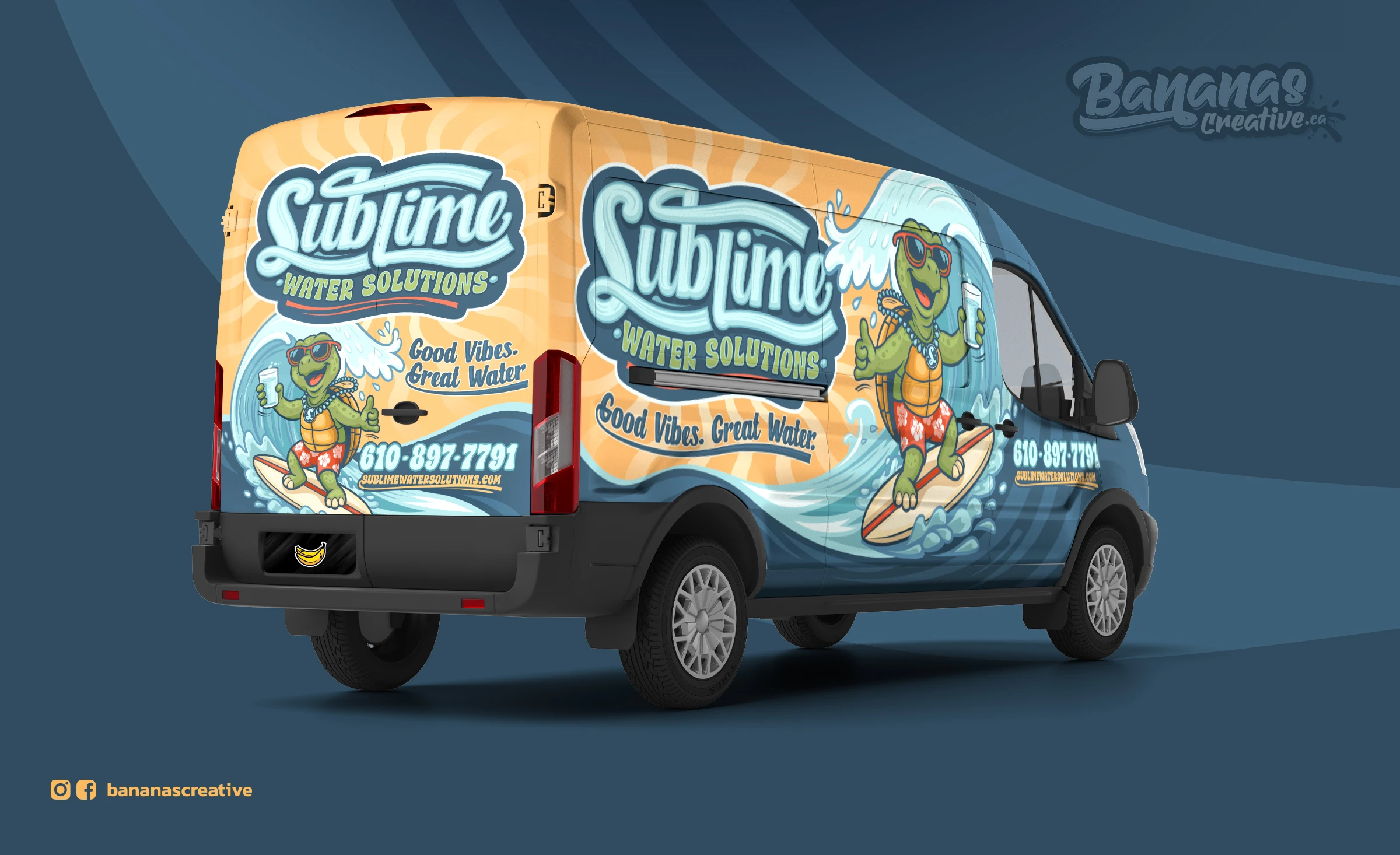 Sublime Water Solutions vehicle wrap designed by Bananas Creative