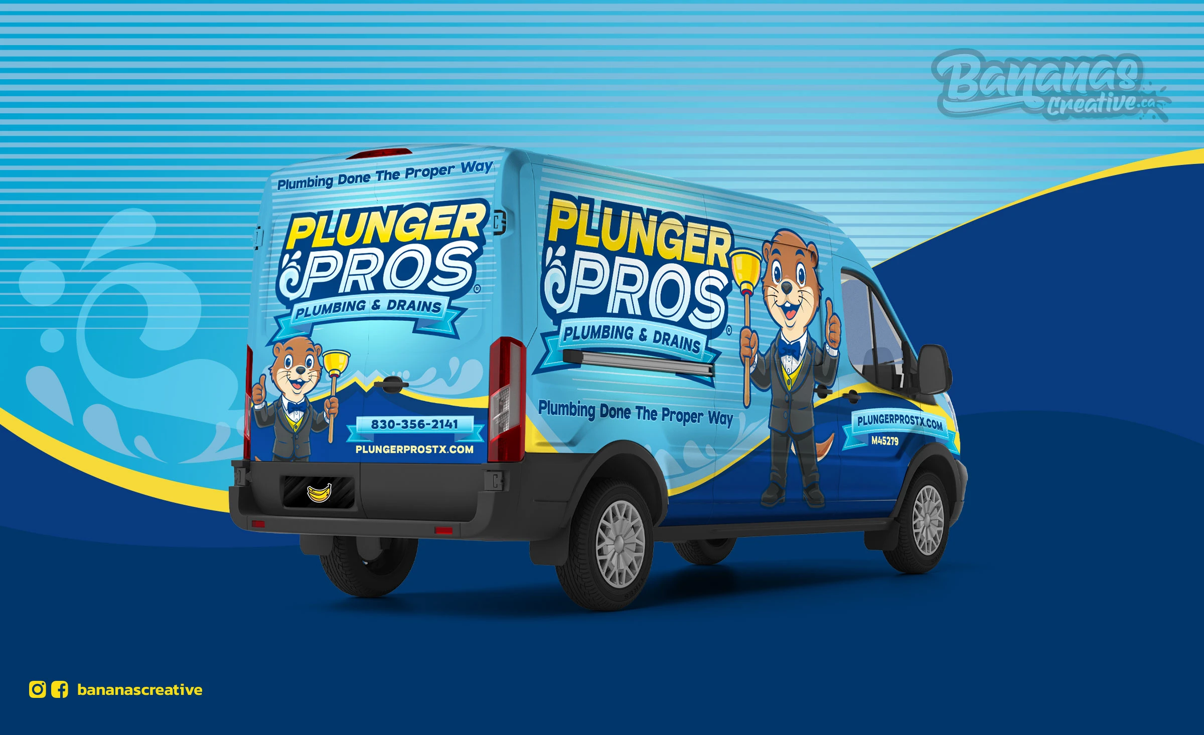 Plunger Pros Plumbing & Drains vehicle wrap designed by Bananas Creative