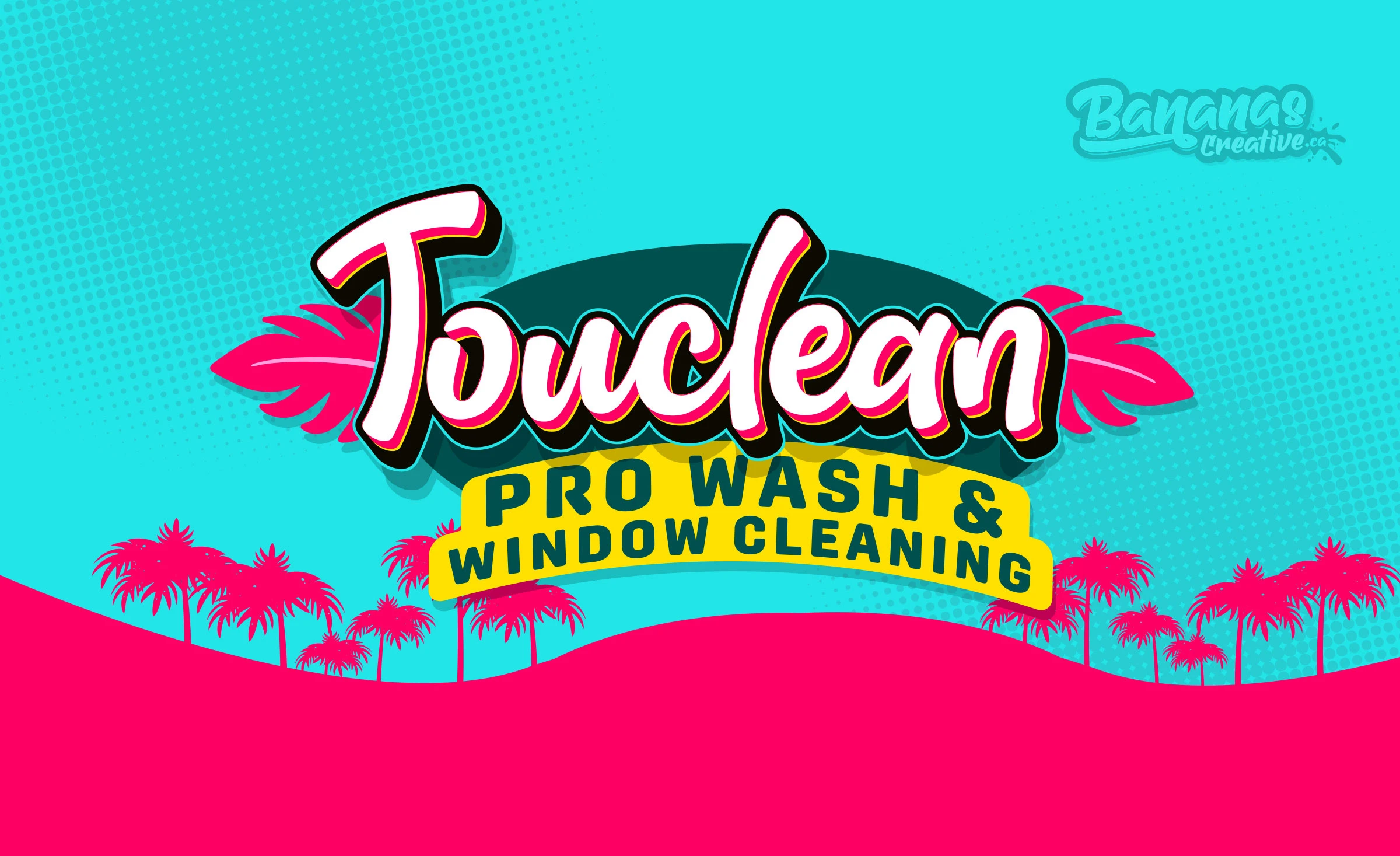 Touclean Pro Wash brand identity designed by Bananas Creative