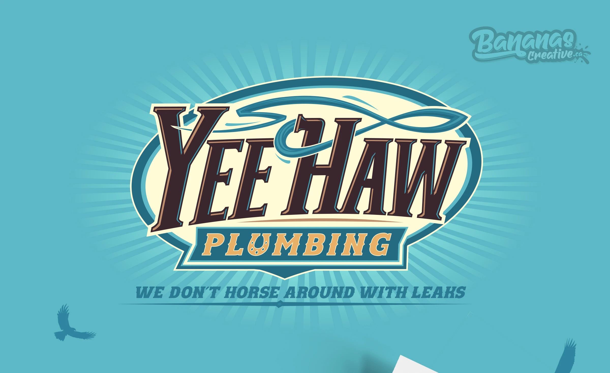 Yeehaw Plumbing visual identity designed by Bananas Creative