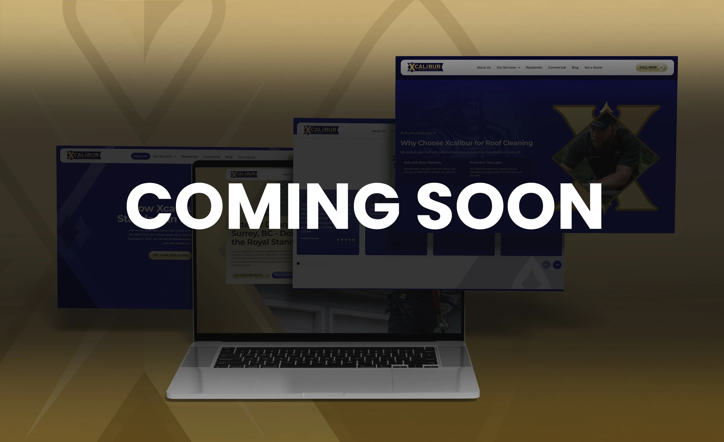 Website Design and development for a window cleaning company, Xcalibur designed by Bananas Creative