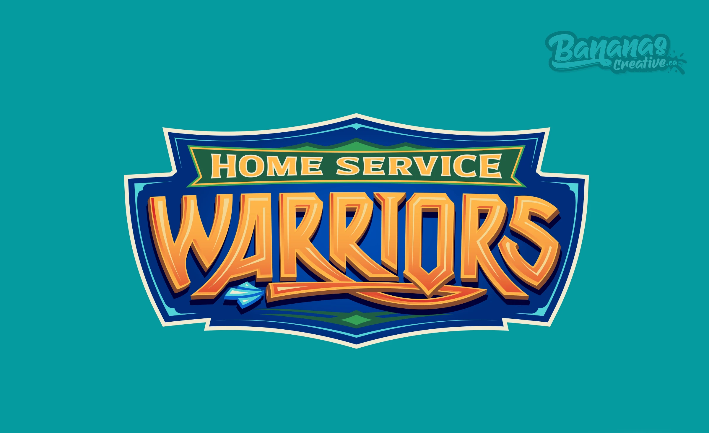 Home Service Warriors brand identity designed by Bananas Creative