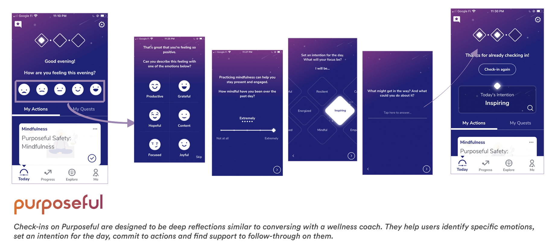Purposeful daily check-in