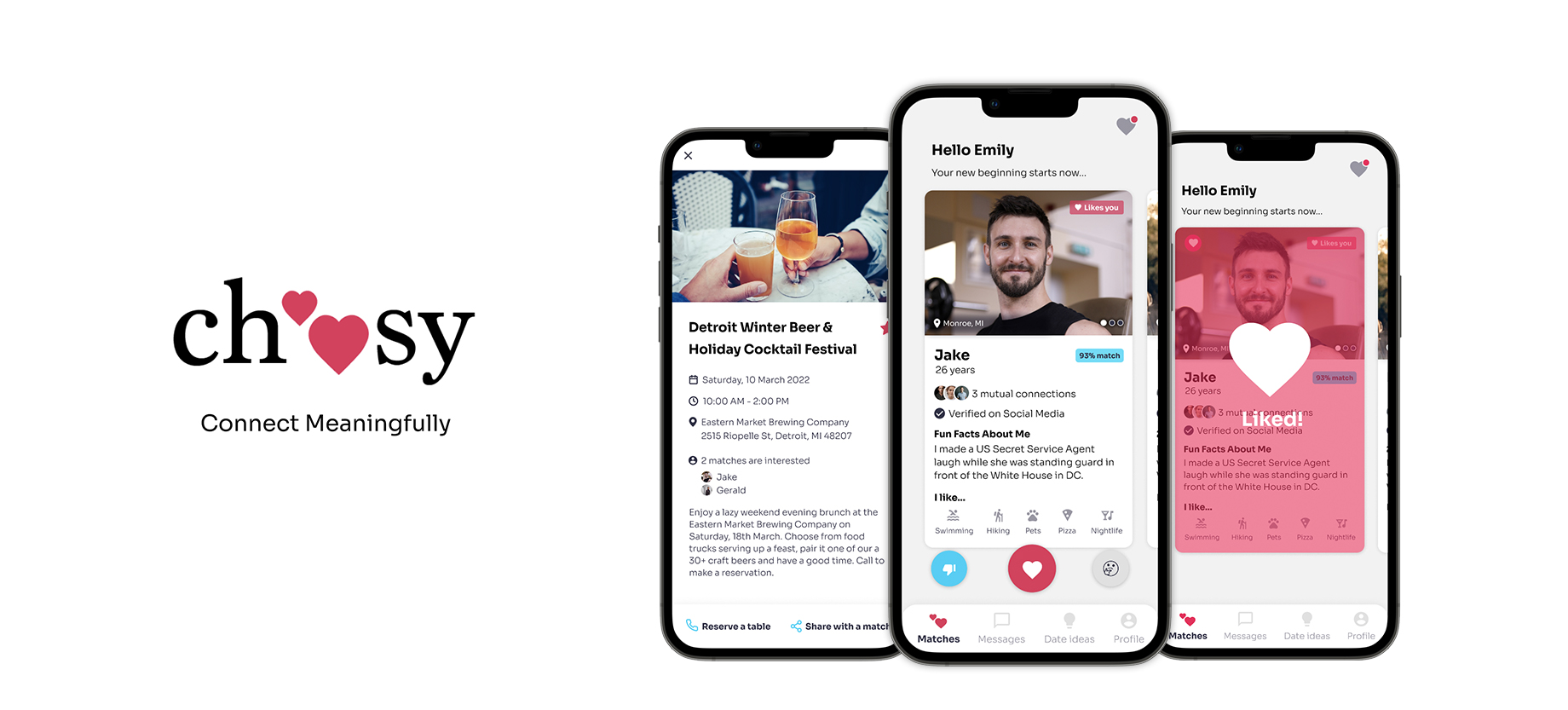 Choosy - Key screens