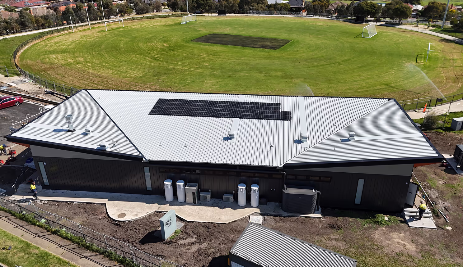 New Metal Roofing on modular designed Sports Pavilion in Sunshine North, Brimbank