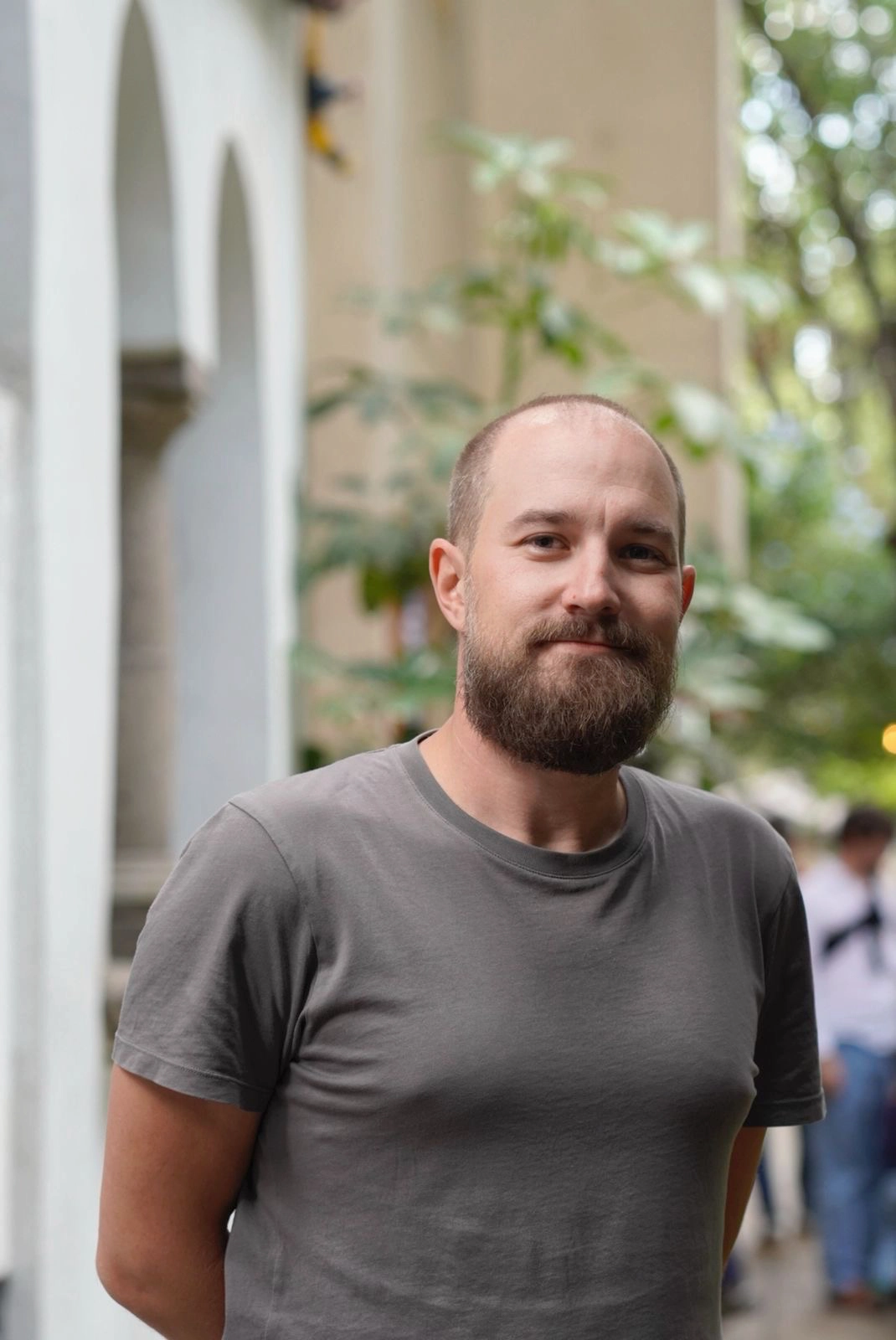 Photo of Michal Semela outside on the street