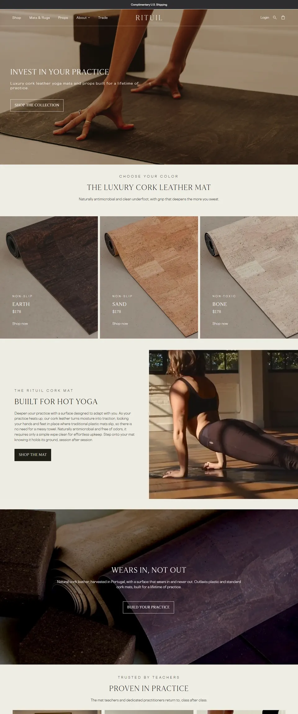 Rituil online store homepage