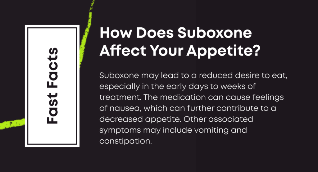 How Does Suboxone Affect Your Appetite?