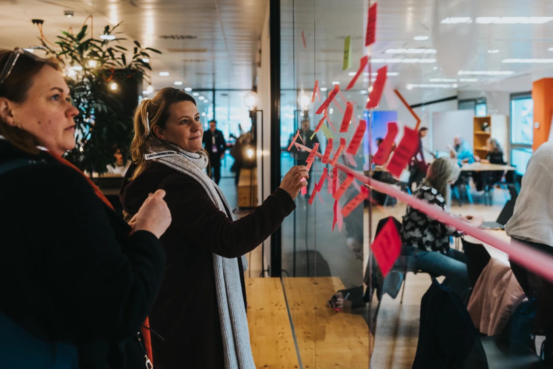 A design thinking session in progress