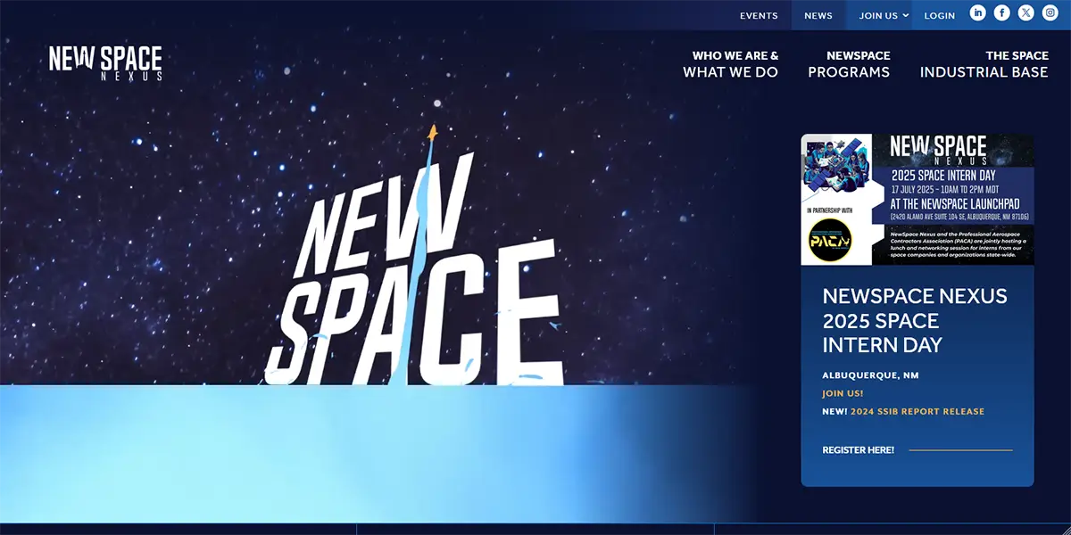 NewSpace Nexus home page