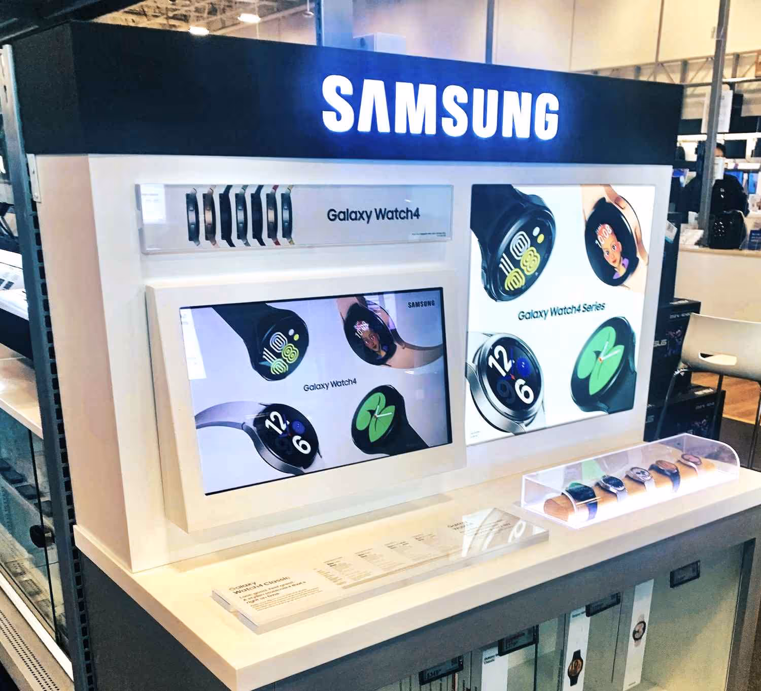 Samsung LED Push-through letters retail display