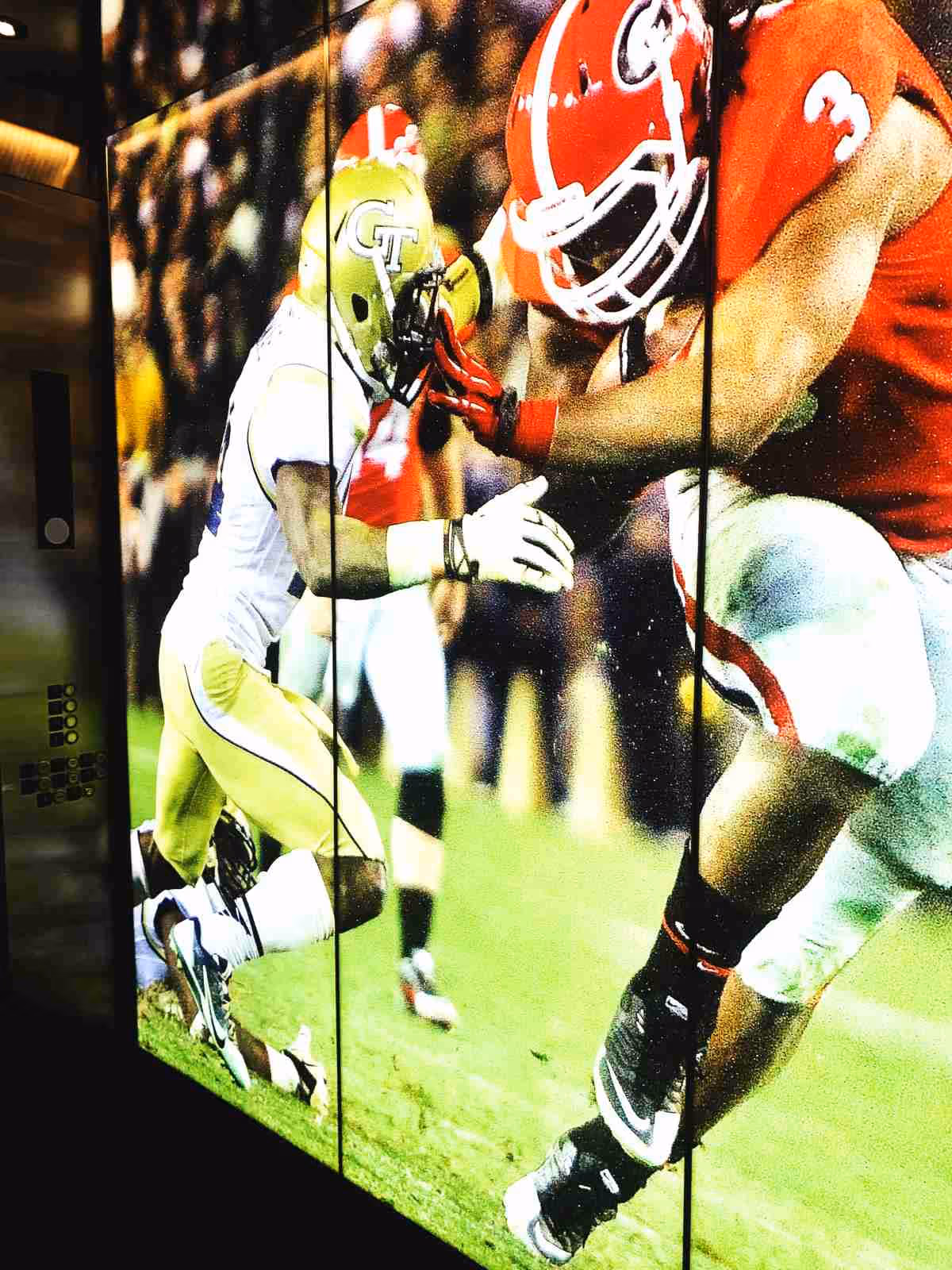 College football illuminated wall display
