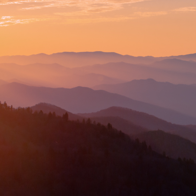 Mountains at sunrise