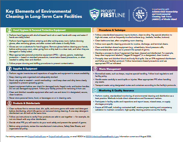Key Elements of Environmental Cleaning in Long-Term Care Facilities