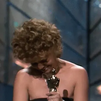 Sally Field winning an award