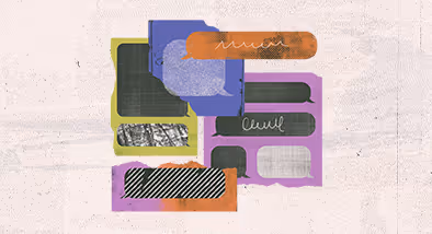 Illustration of speech bubbles representing Accountability