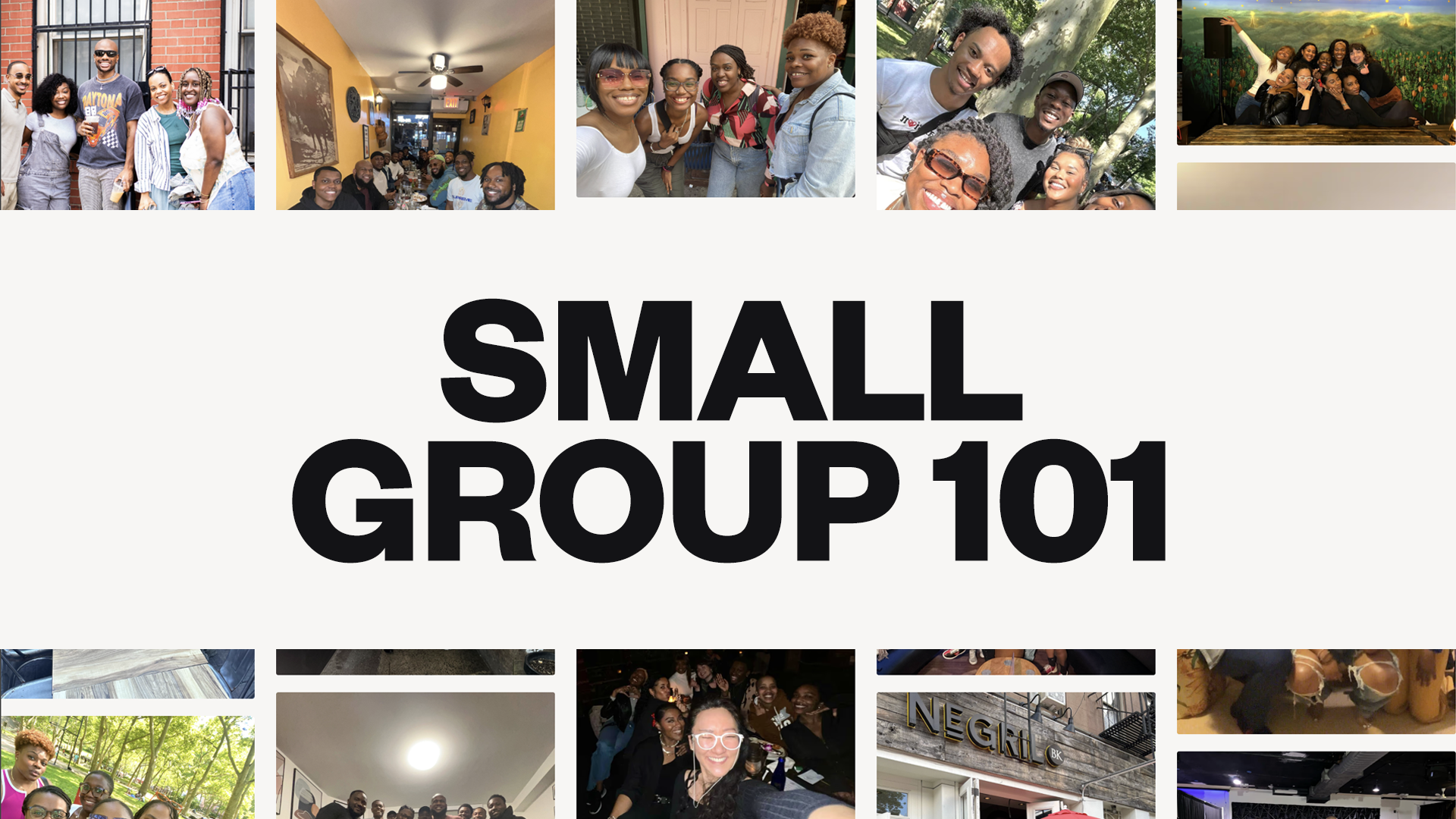 Small Groups 101