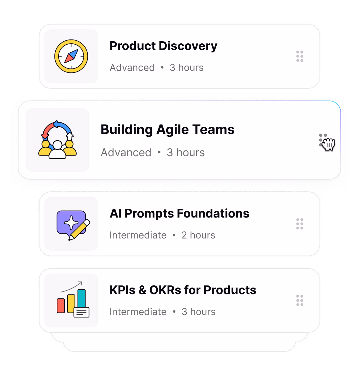 Customize learning by team, goal, or skill