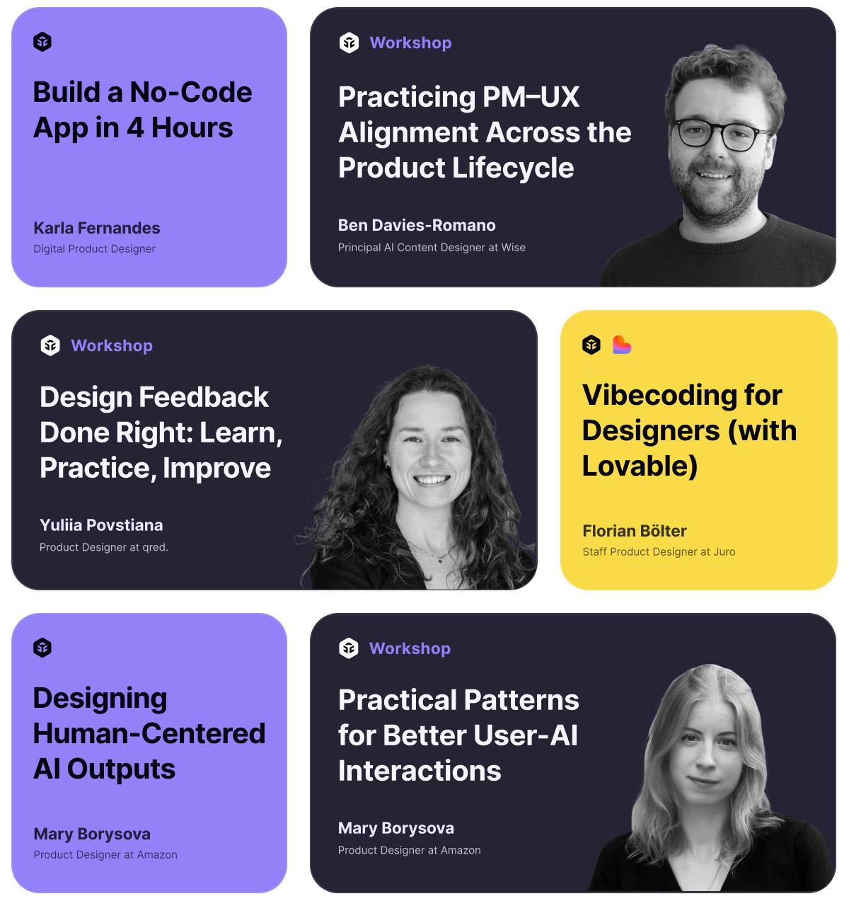 Expert-led live workshops