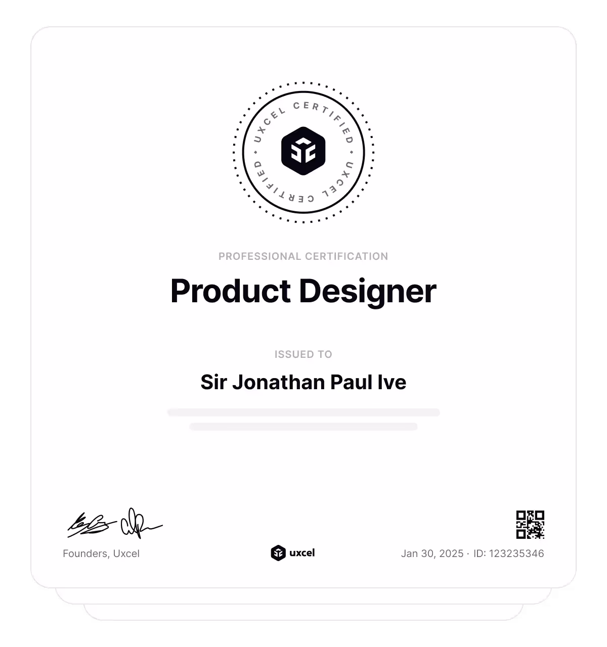 Professional certifications