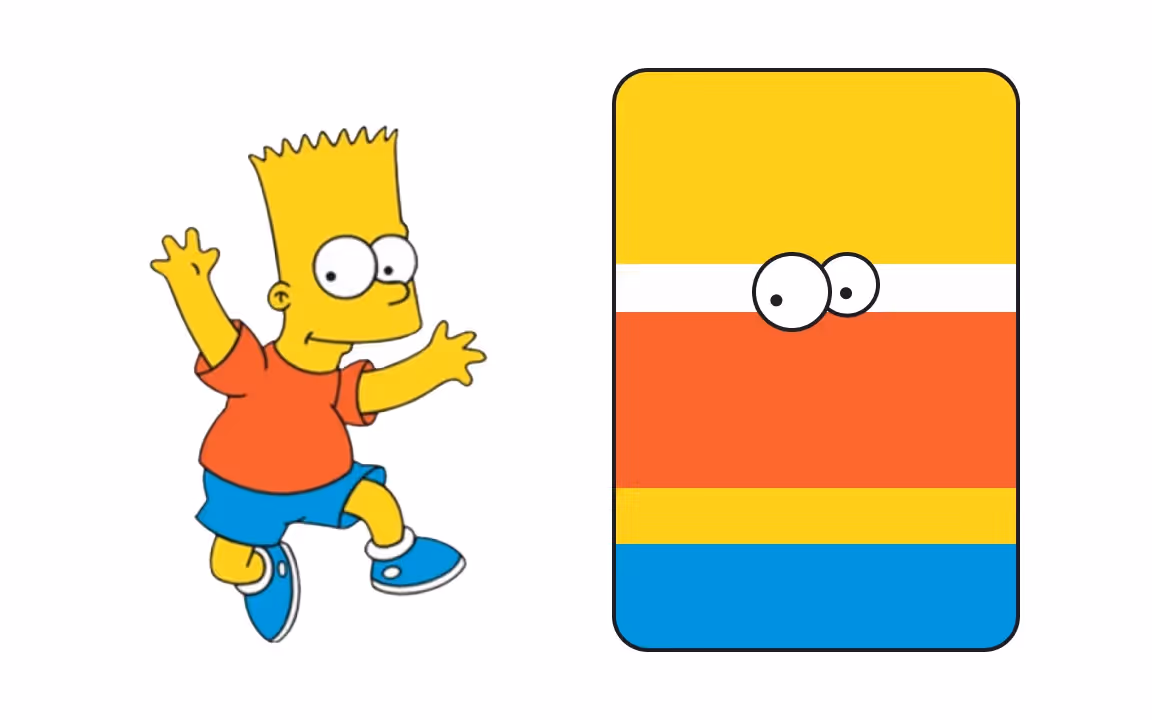 Bart Simpson Color Palette