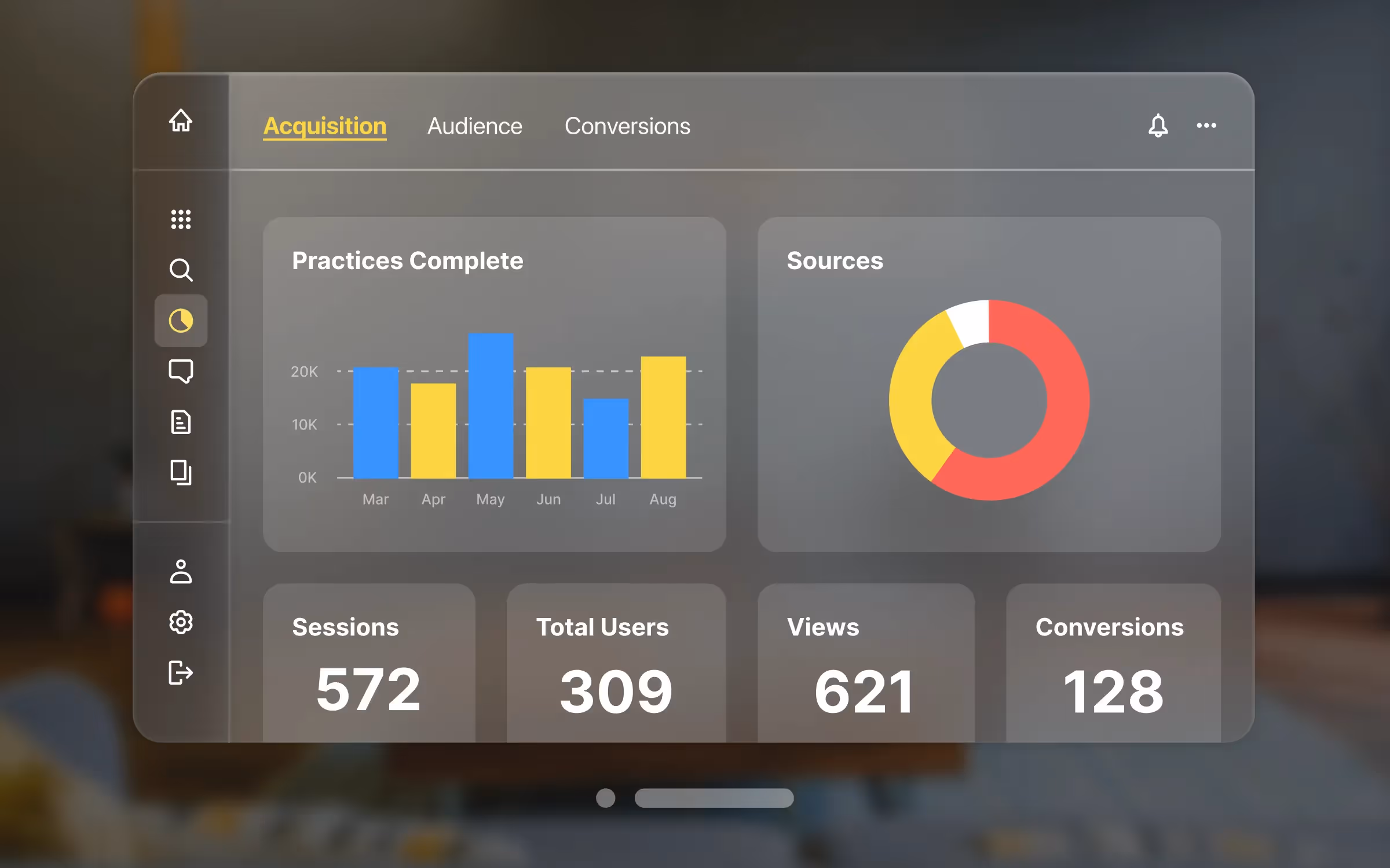 spatial design of a dashboard