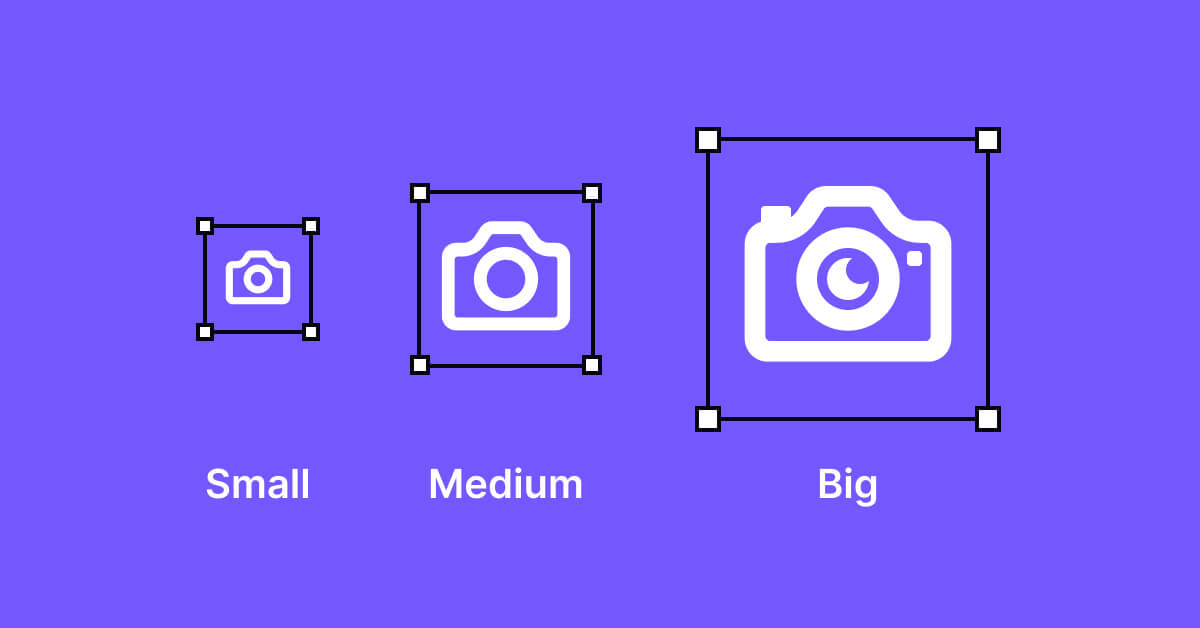 Using size in iconography