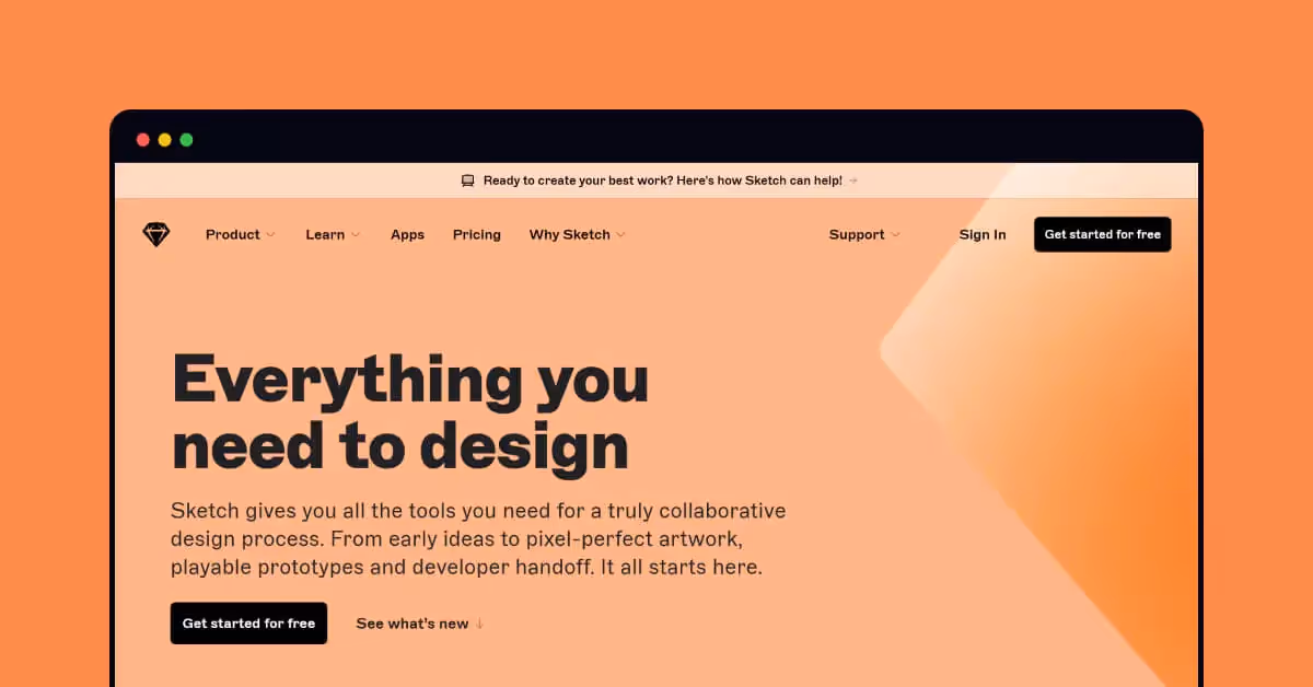 Sketch utilizing orange color psychology in their design