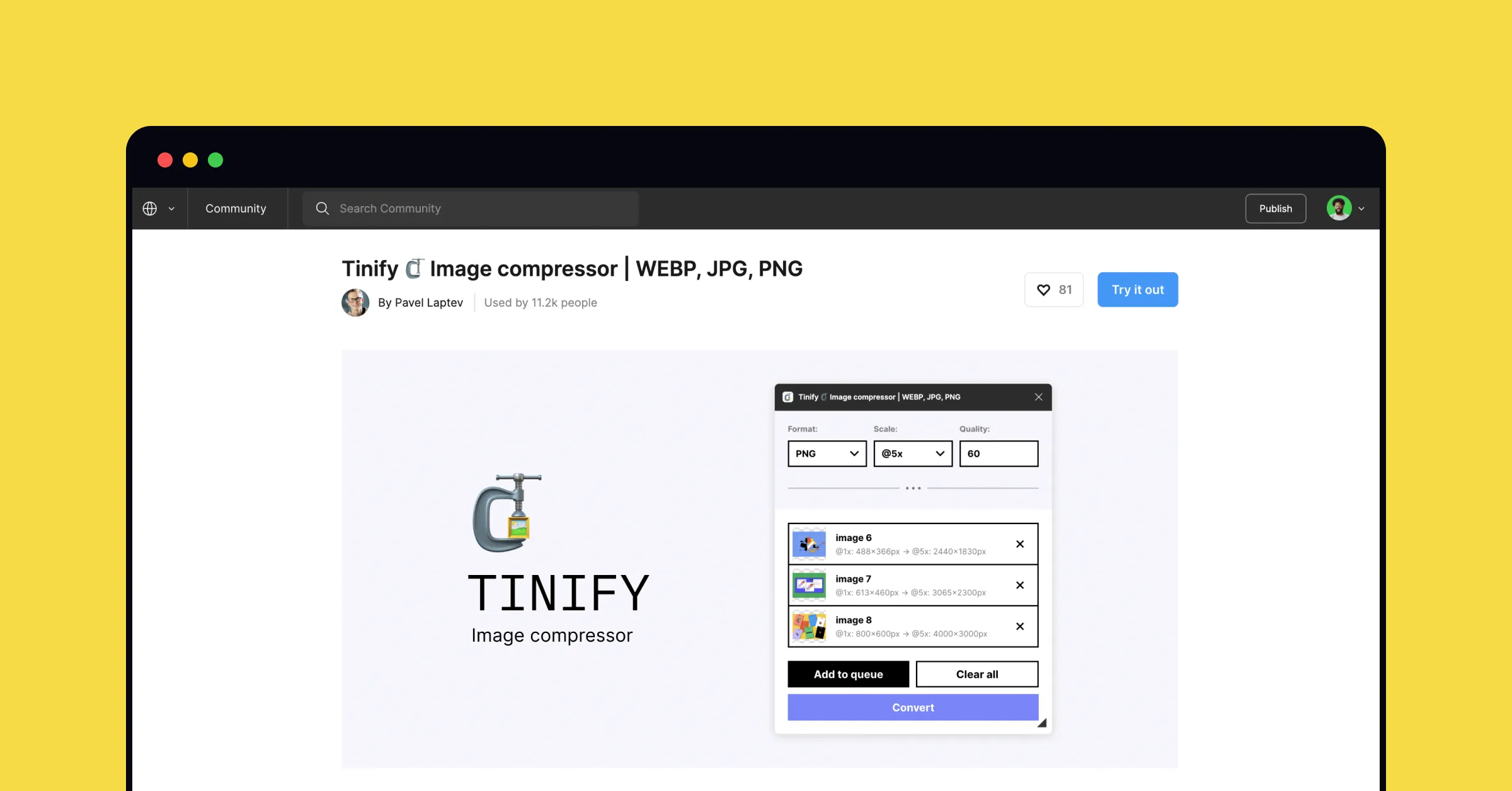 Tinify plugin's download page