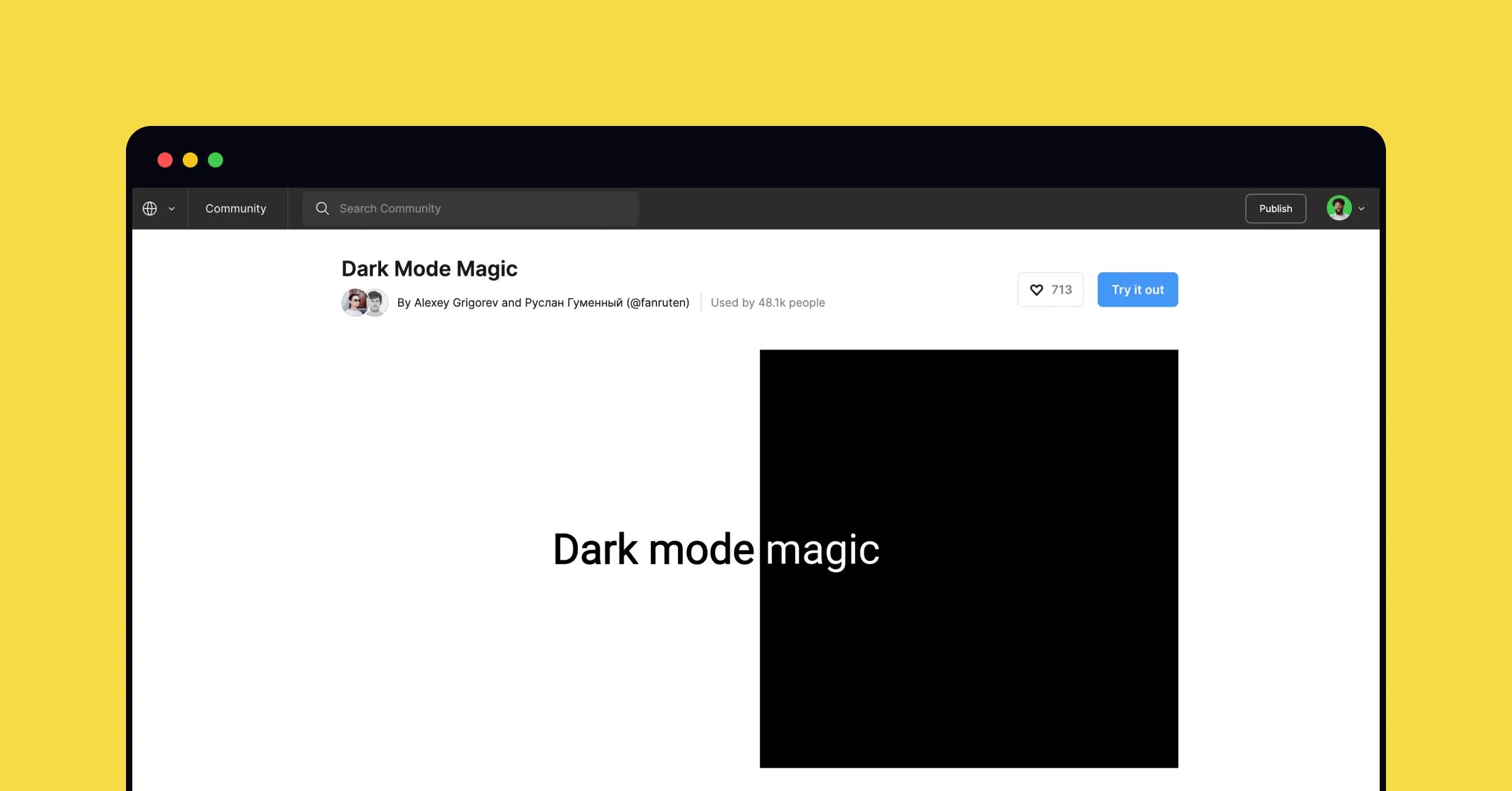 Dark Mode Magic plugin's download page