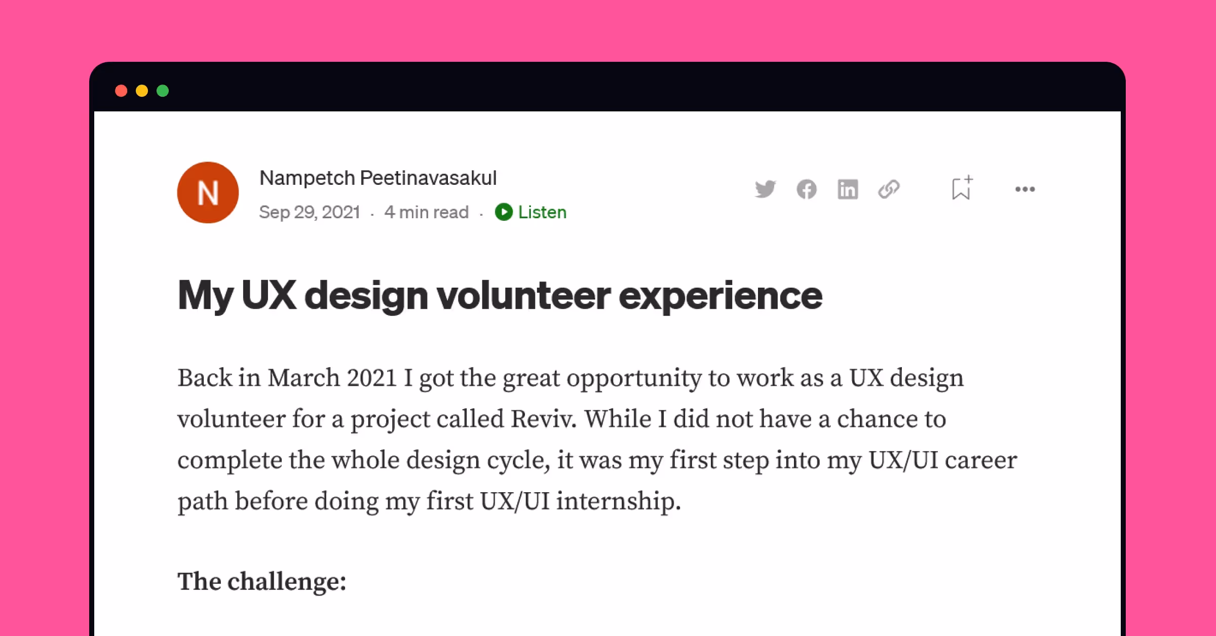 Include volunteer projects in your portfolio