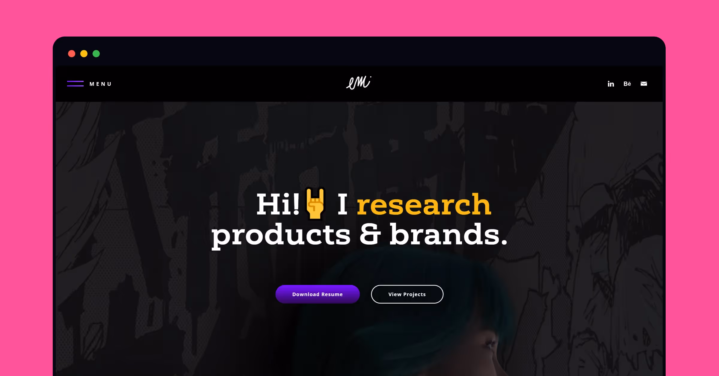 A format of a web-based digital portfolio