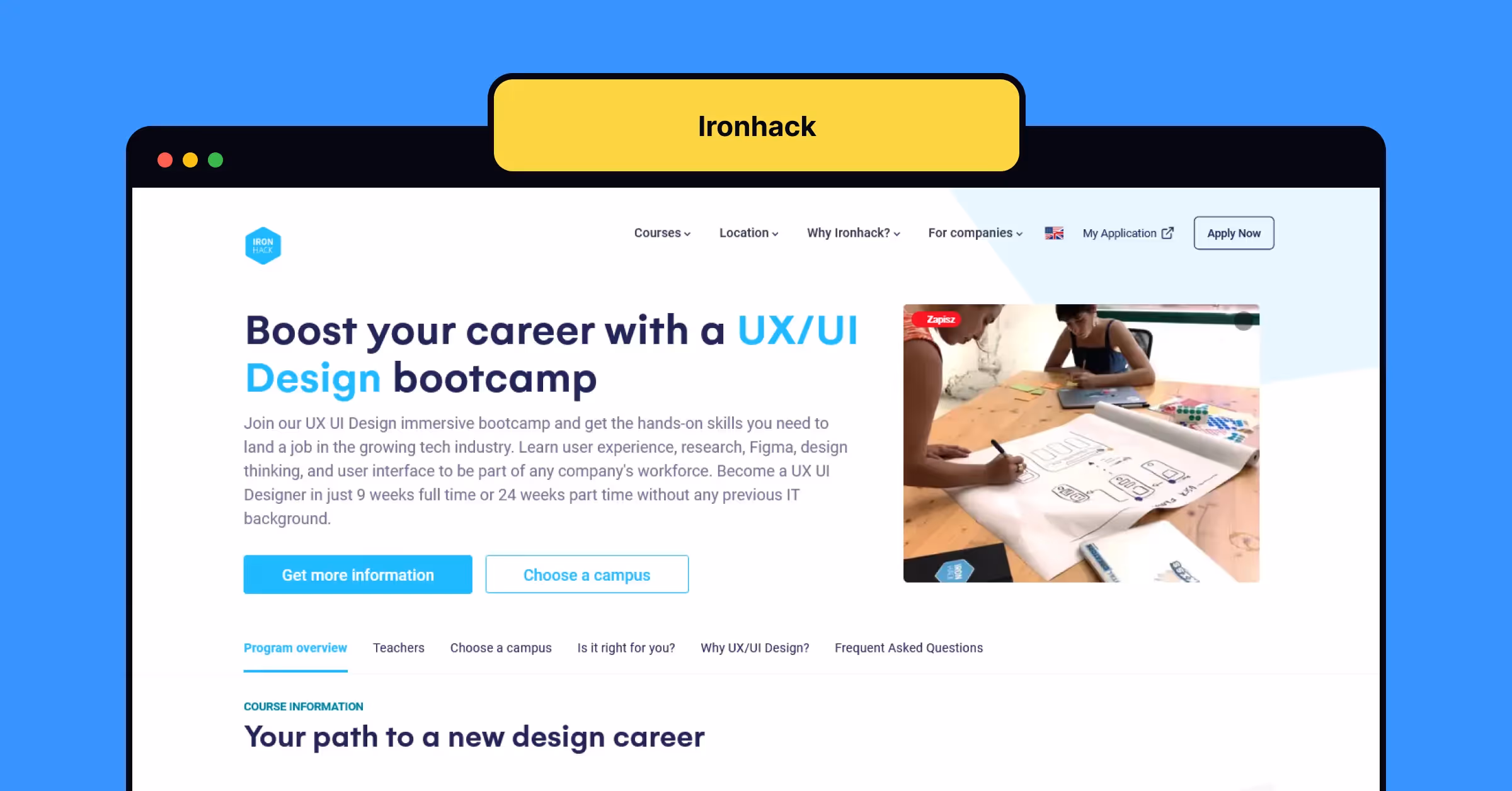 Ironhack website screenshot
