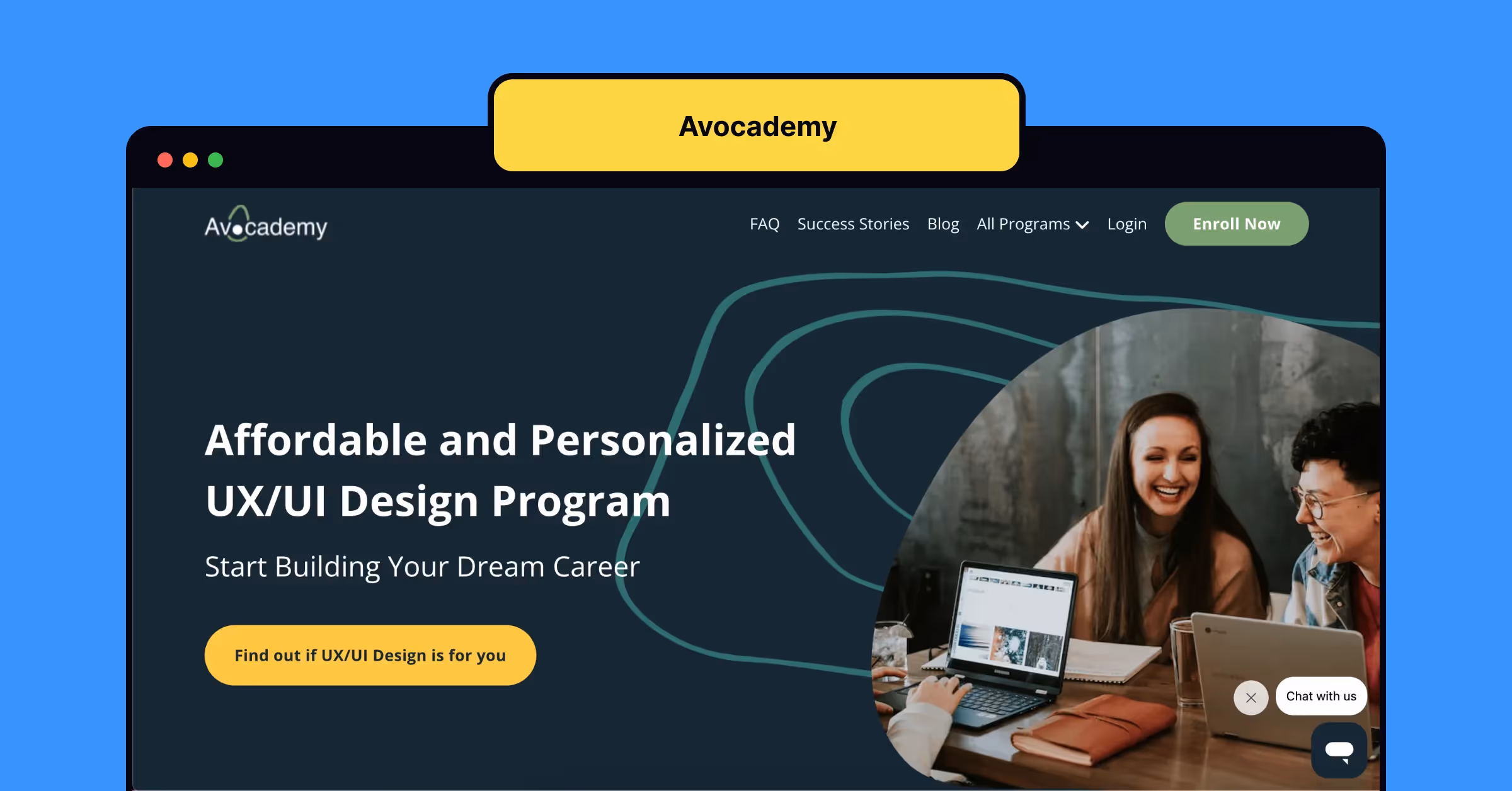 Avocademy website screenshot