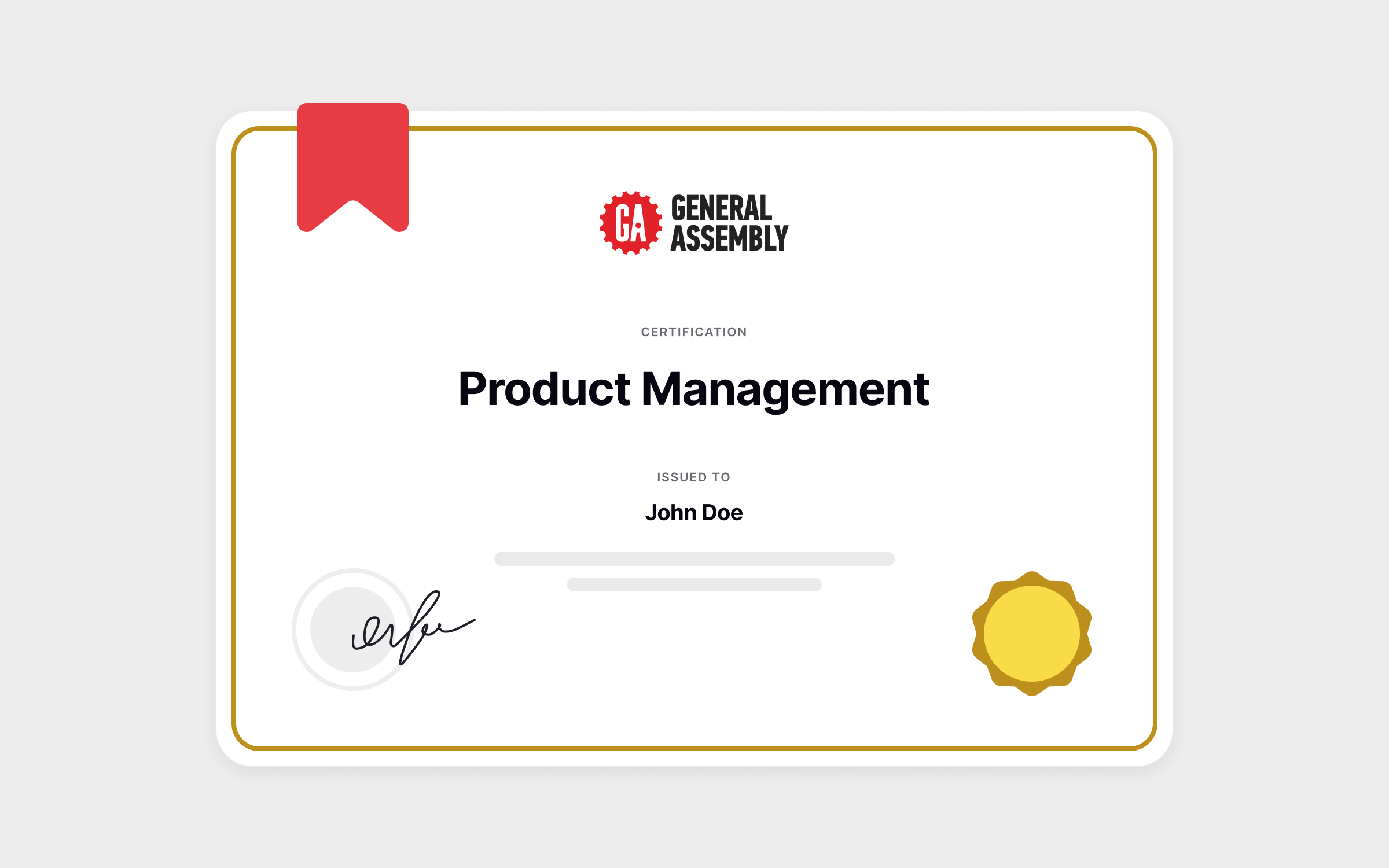 General Assembly Paid PM Certification