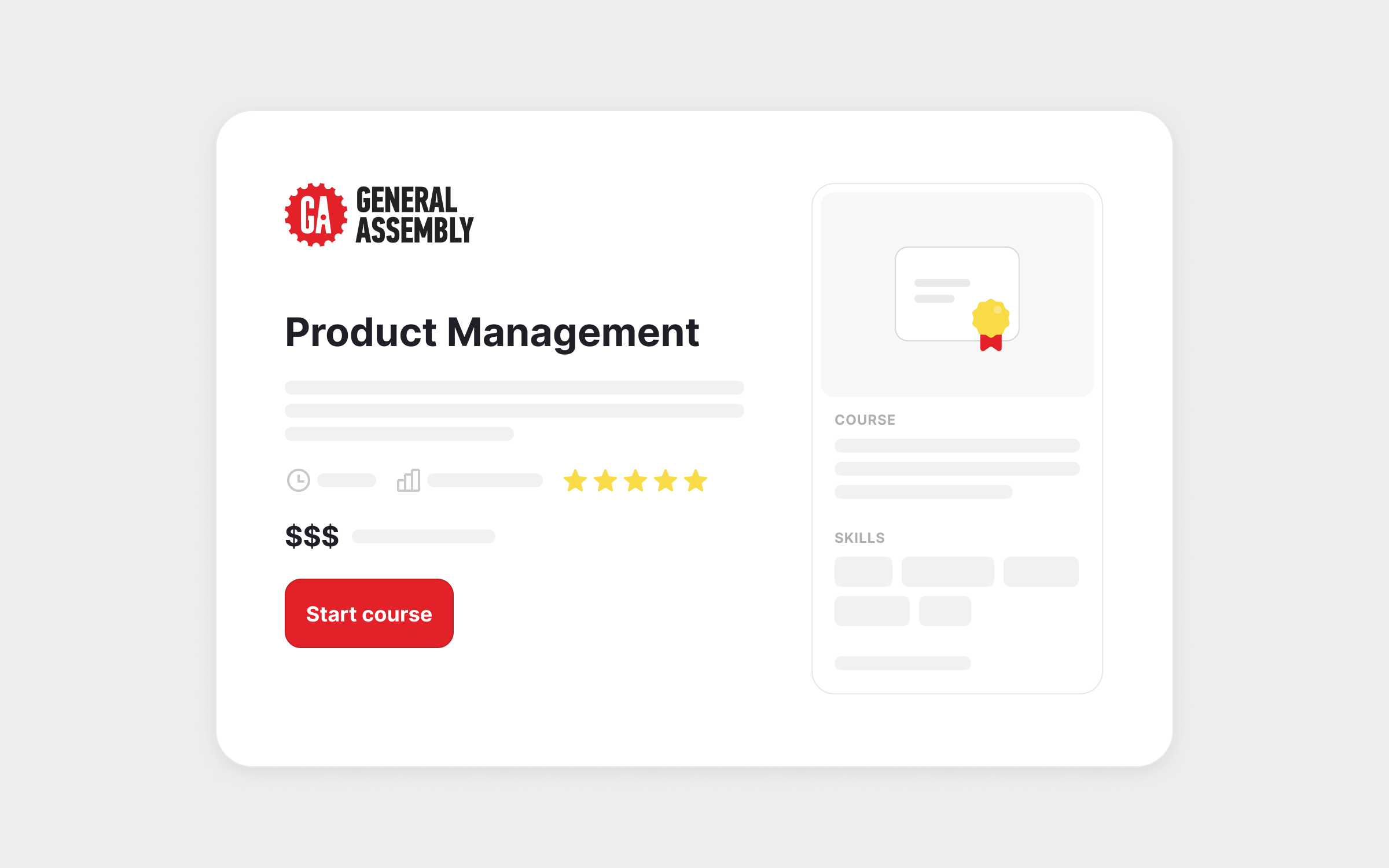 General Assembly Paid PM Course