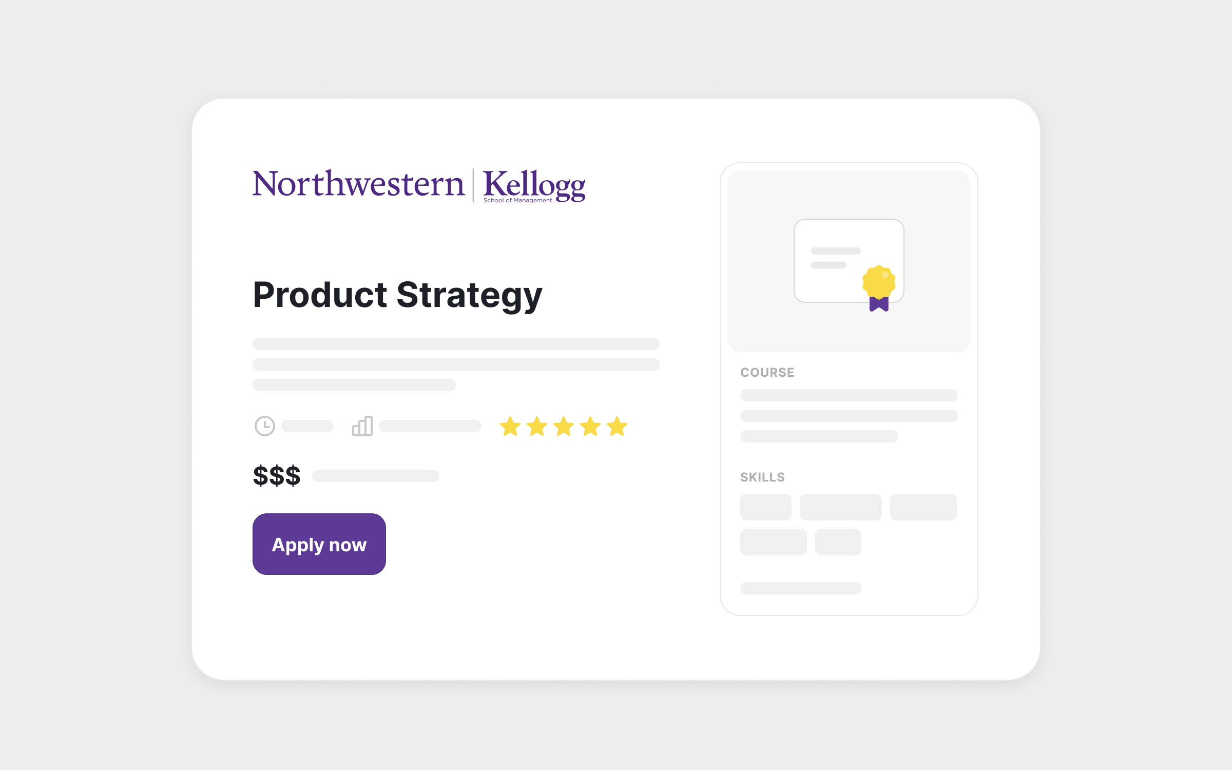 Northwestern University Paid PM Course
