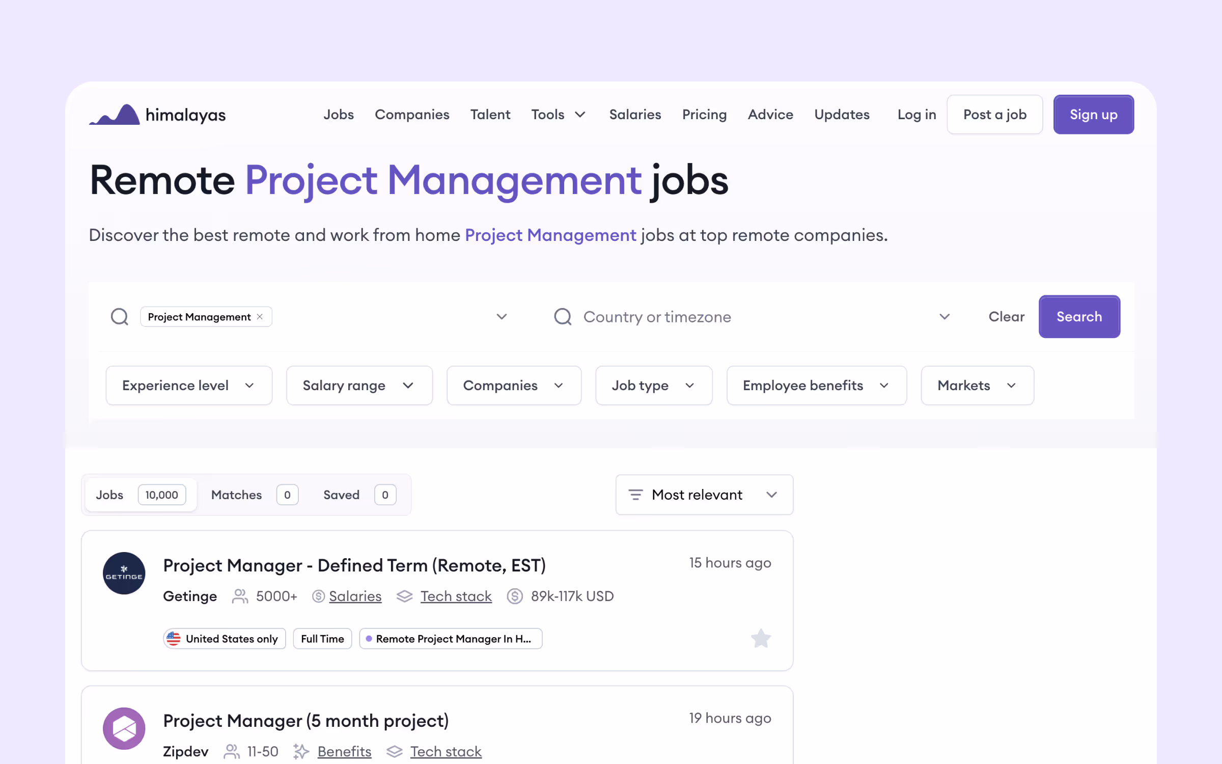Himalayas PM Job Board