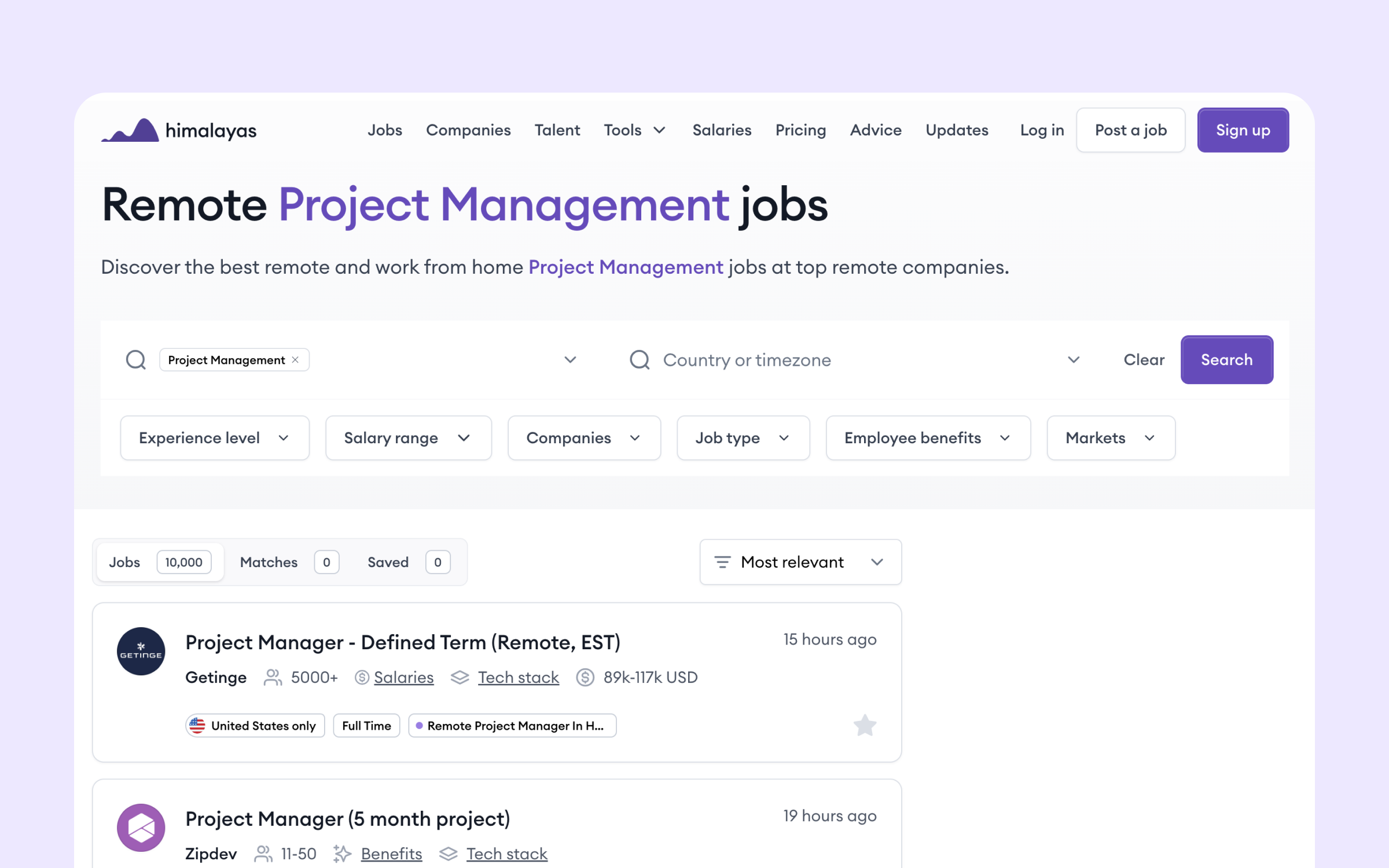 Himalayas PM Job Board