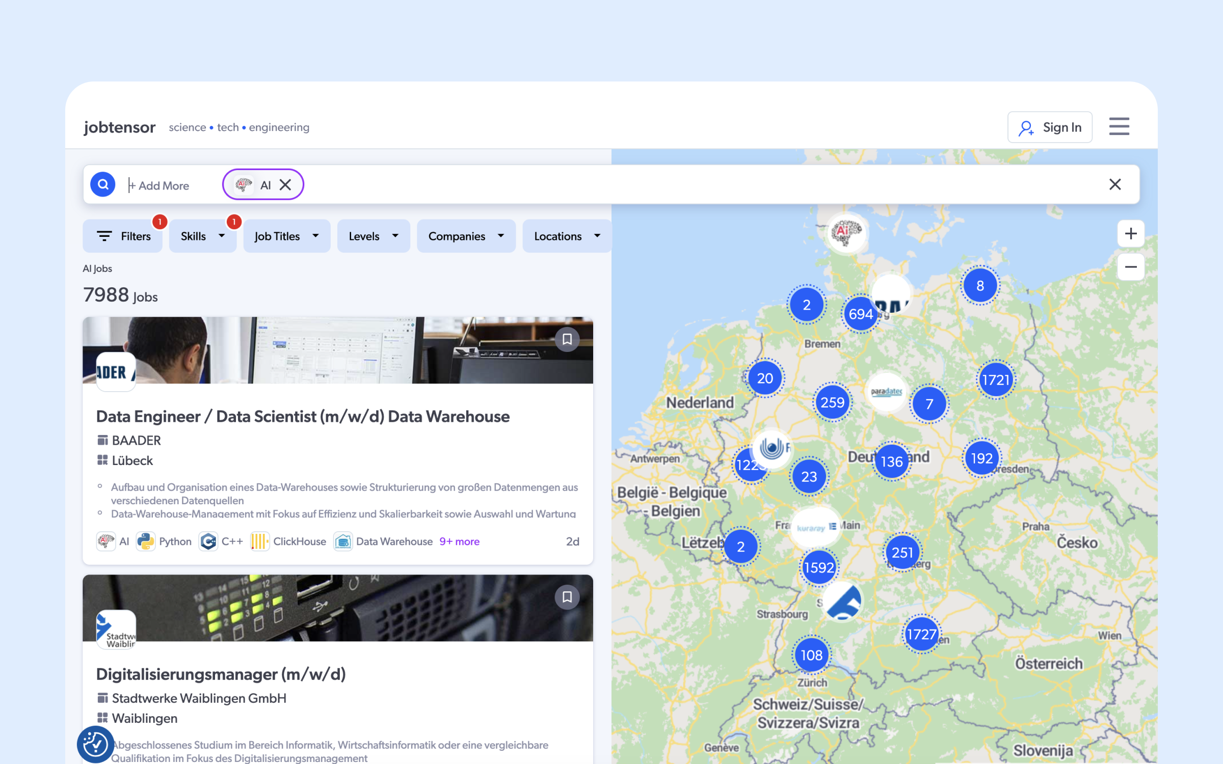 Job Tensor AI Job Board