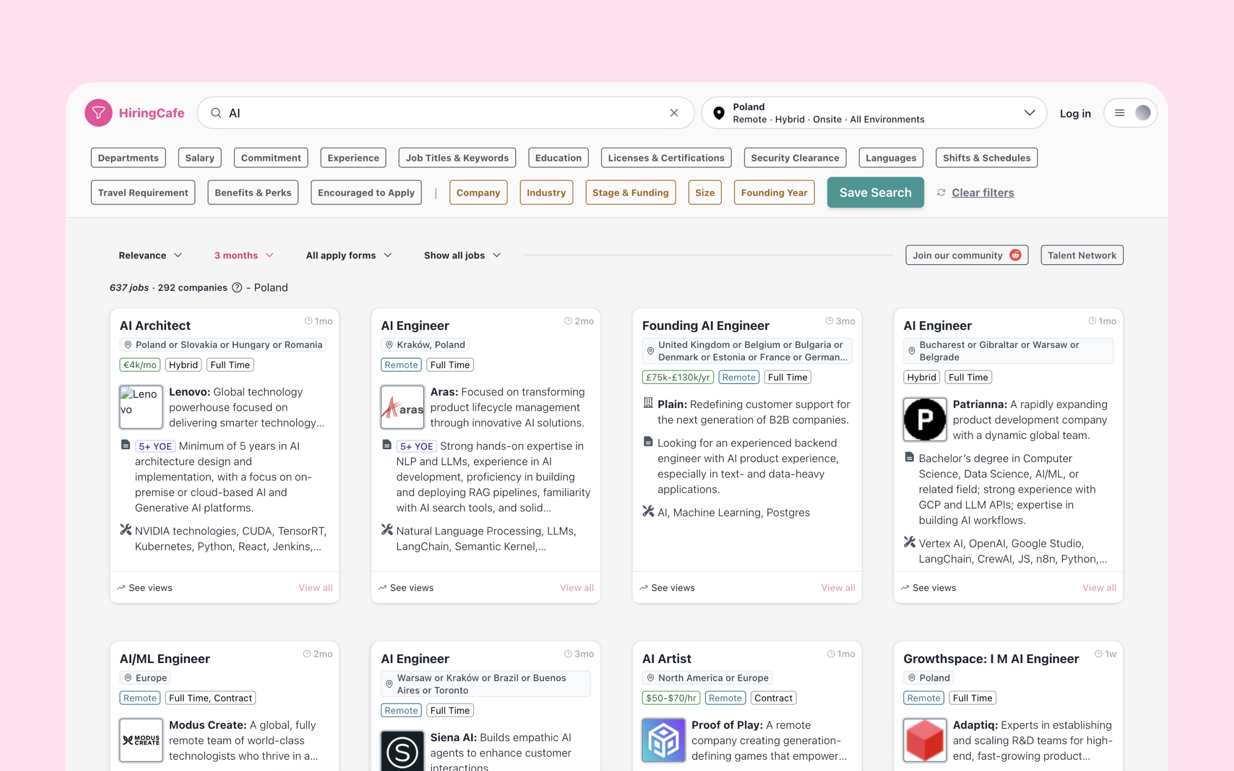 Hiring Cafe AI Job Board