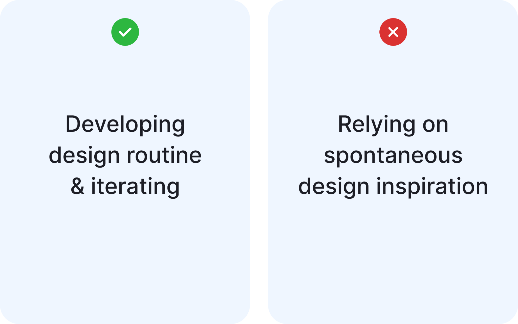 Creativity in design happens magically