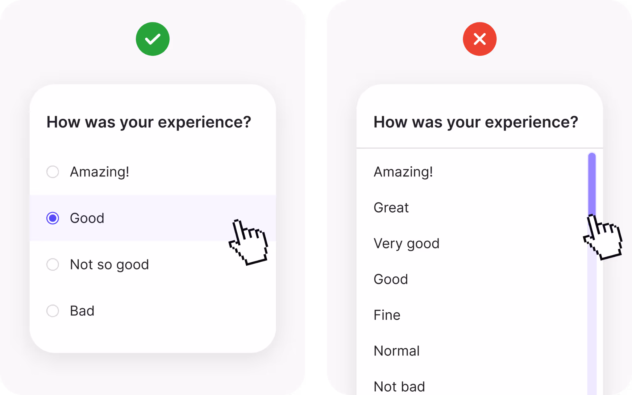 Limit options the number of options