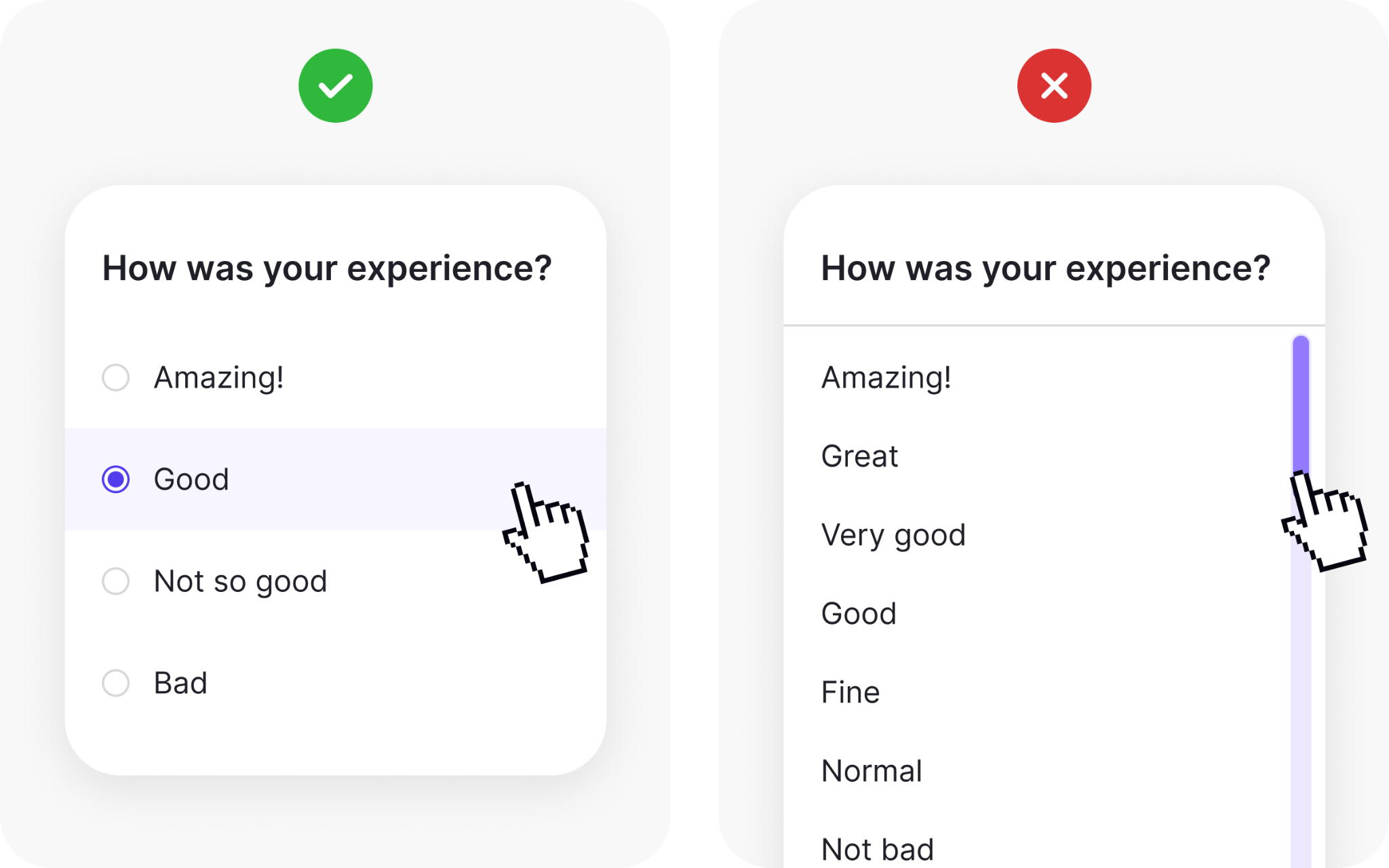 Limit options the number of options
