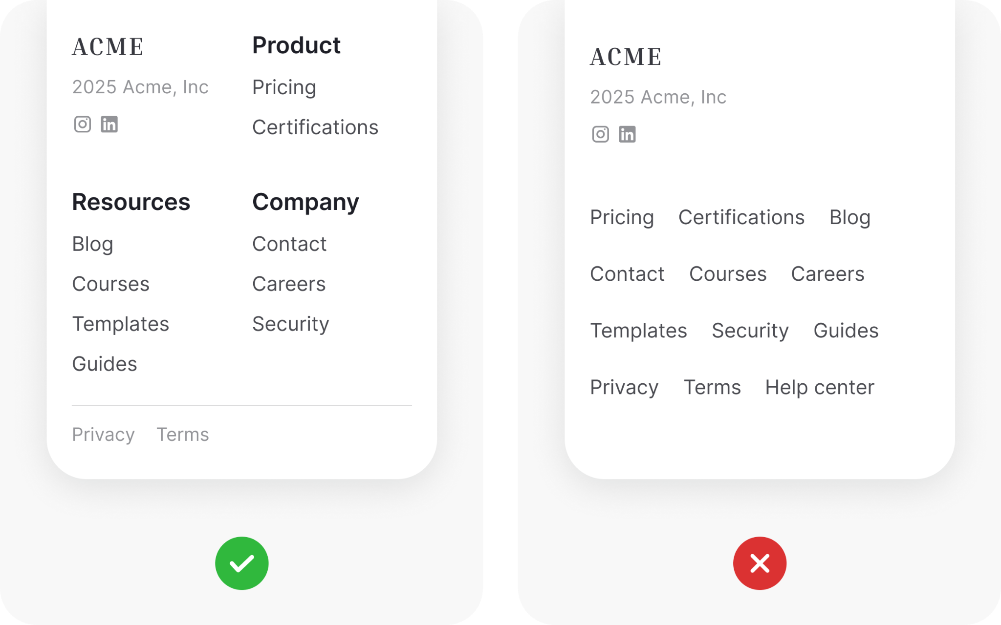Use categories