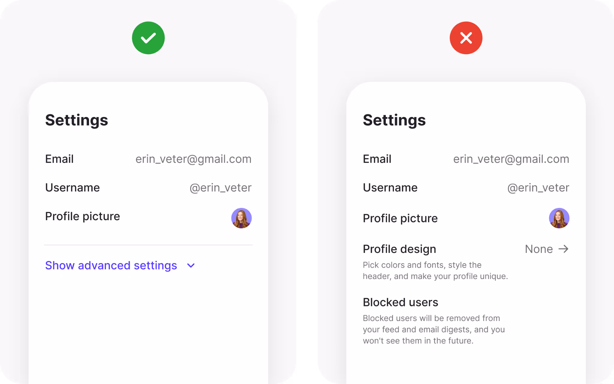 Apply progressive disclosure